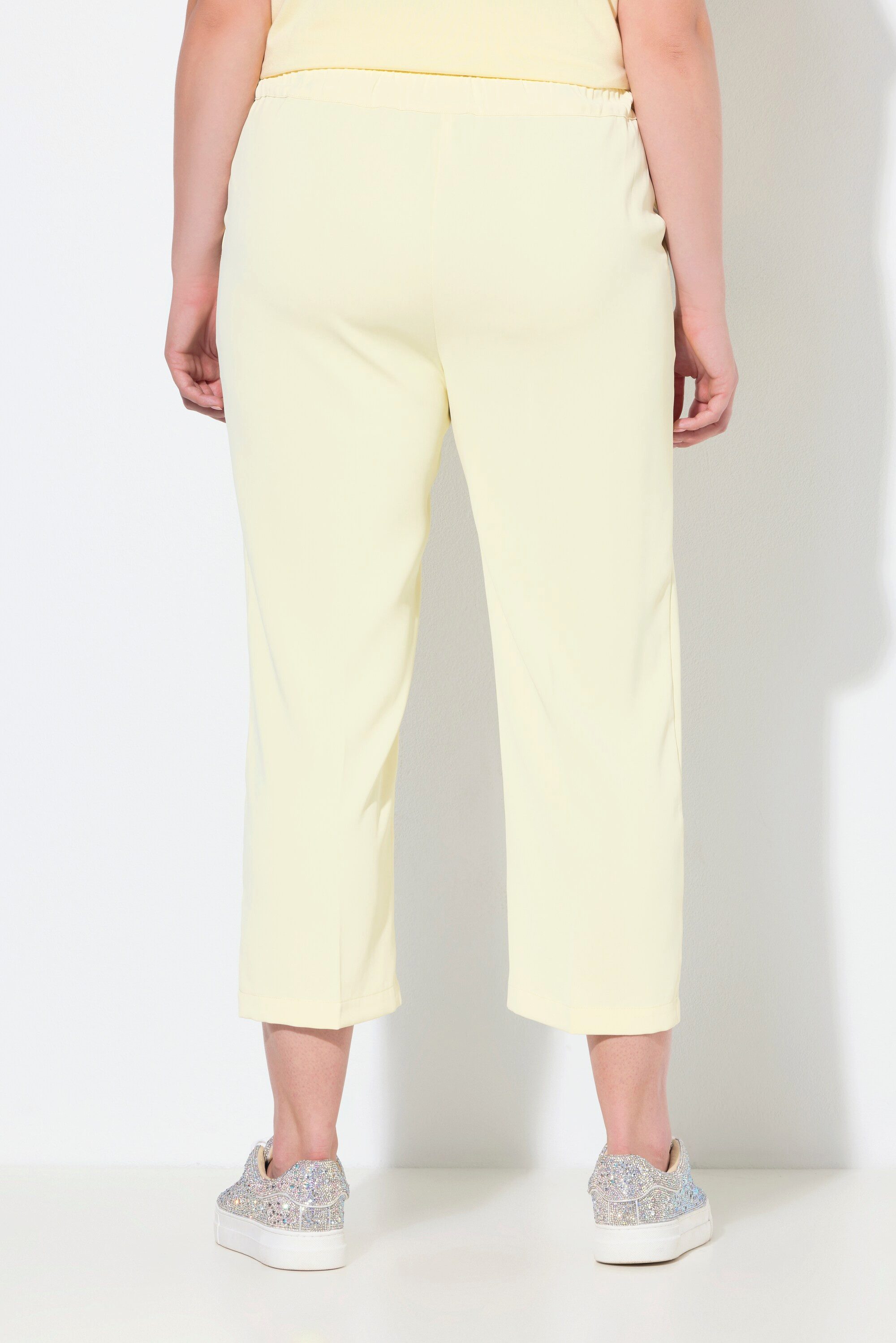 Ulla Popken Schlupfhose 7/8-Hose Bügelfalten Elastikbund