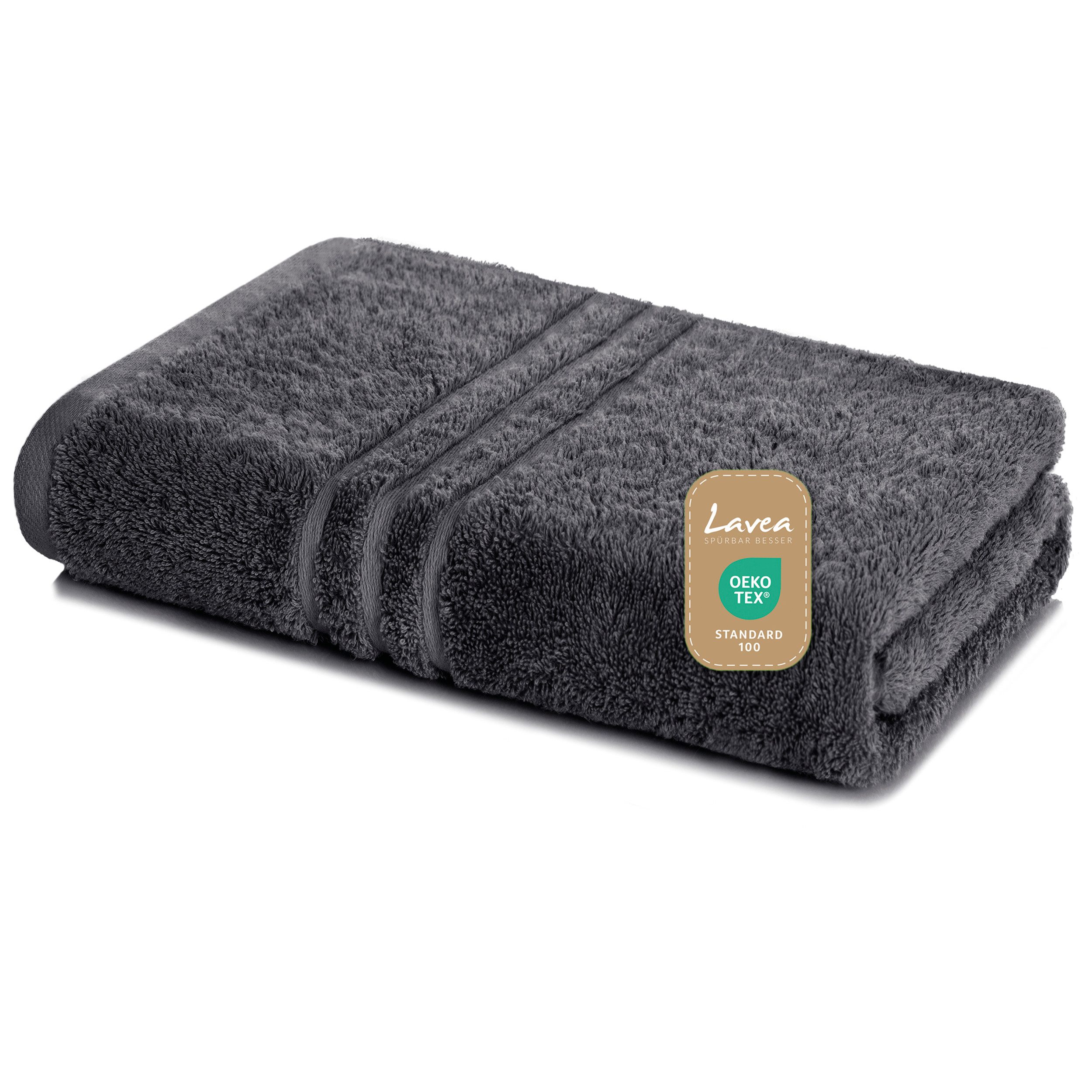 Lavea Handtuch Set Frottierserie Elena, Saunatuch - 100% Baumwolle (Set, 1-St), 500 g/m² Frottier, weich & saugstark, pflegeleicht