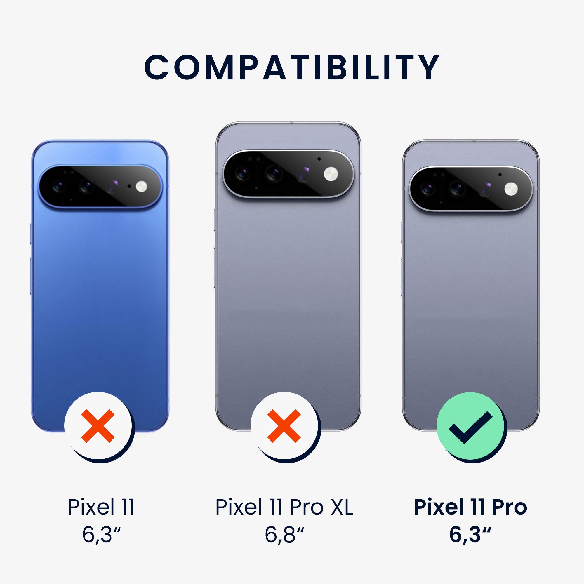 kwmobile Smartphone-Hülle Hülle für Google Pixel 11 Pro, Handyhülle TPU Cover Bumper Case – Bild 2 von 5