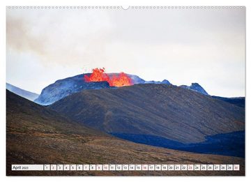 CALVENDO Wandkalender FAGRADALSFJALL 2021, Islands spektakulärer Vulkanausbruch (Premium, hochwertiger DIN A2 Wandkalender 2023, Kunstdruck in Hochglanz)