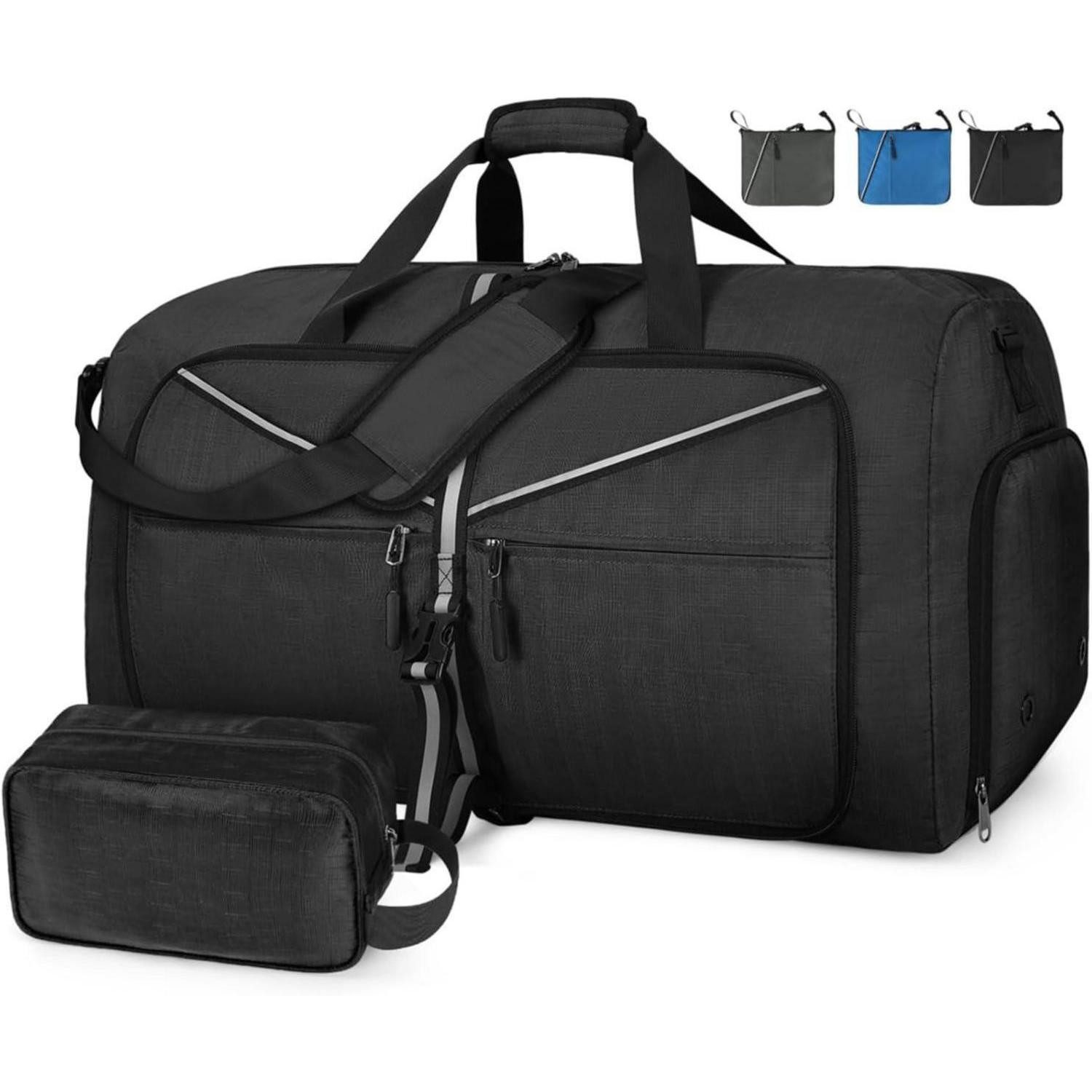 LuxusKollektion Reisetasche Sporttasche Groß 100L mit Schuhfach und Faltbar - Leicht und