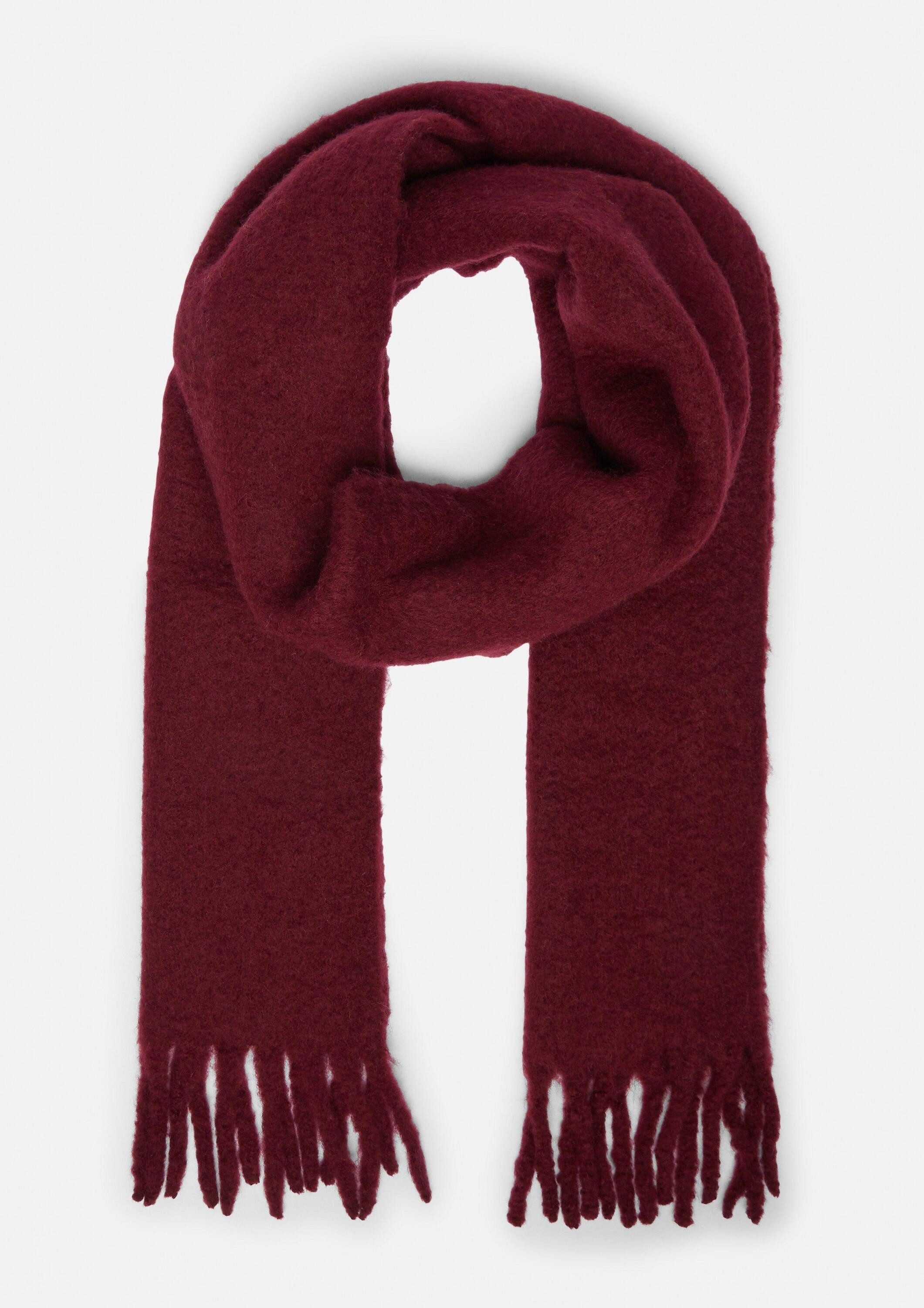 comma Schal Tuch, Schal aus weichem Wollmix mit Fransen