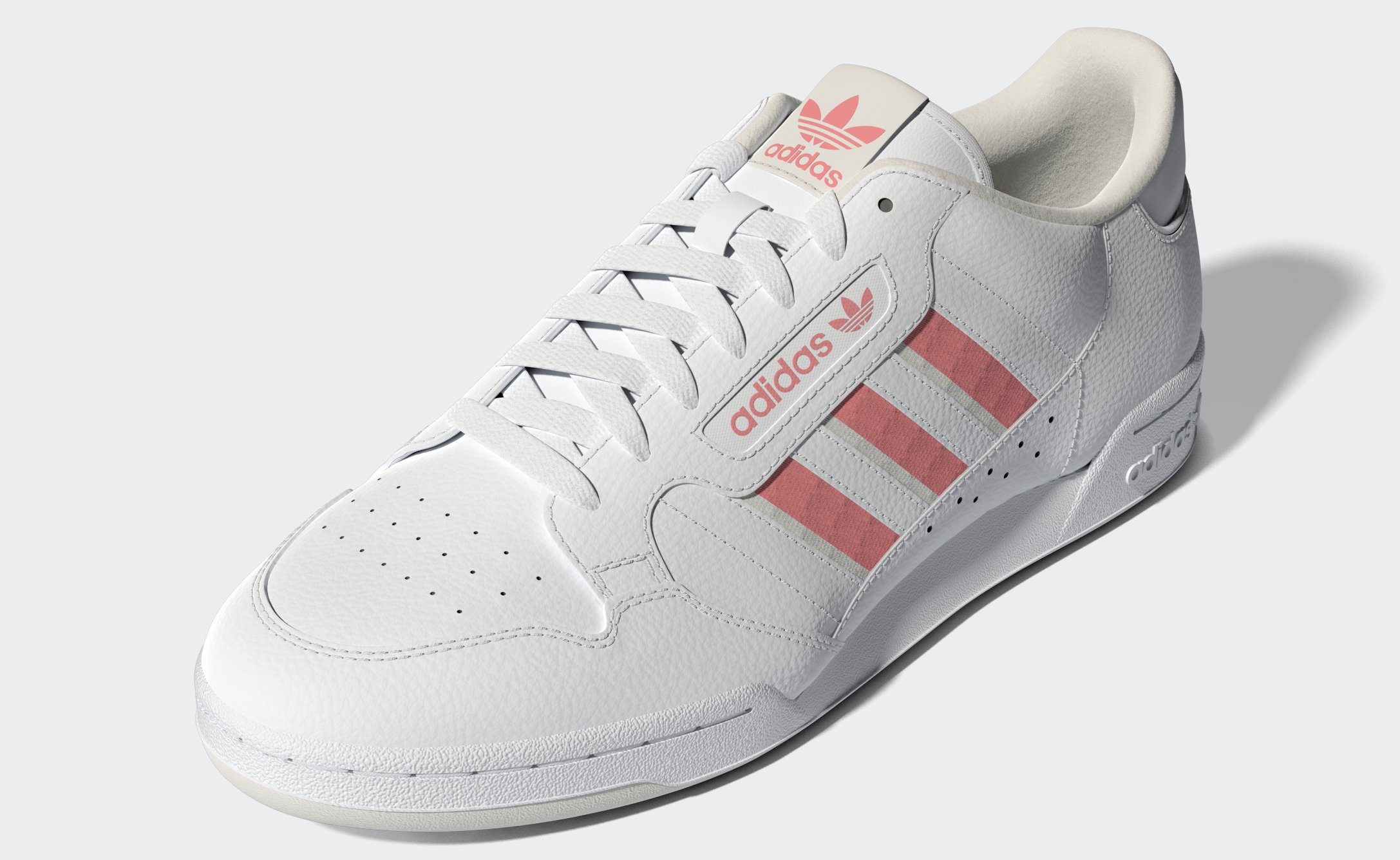 Ein weißer und cleaner, STRIPES Originals adidas 80 CONTINENTAL Sneaker, 80s-Vibe Sneaker mit