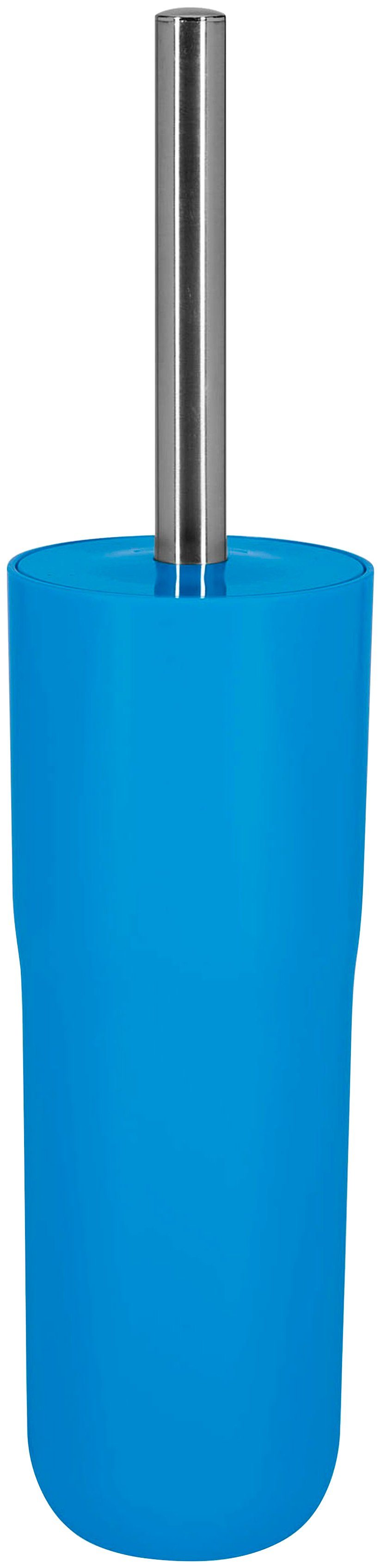 Edelstahl Stiel, COCCO, spirella blau WC-Garnitur abnehmbar mit Bürstenkopf