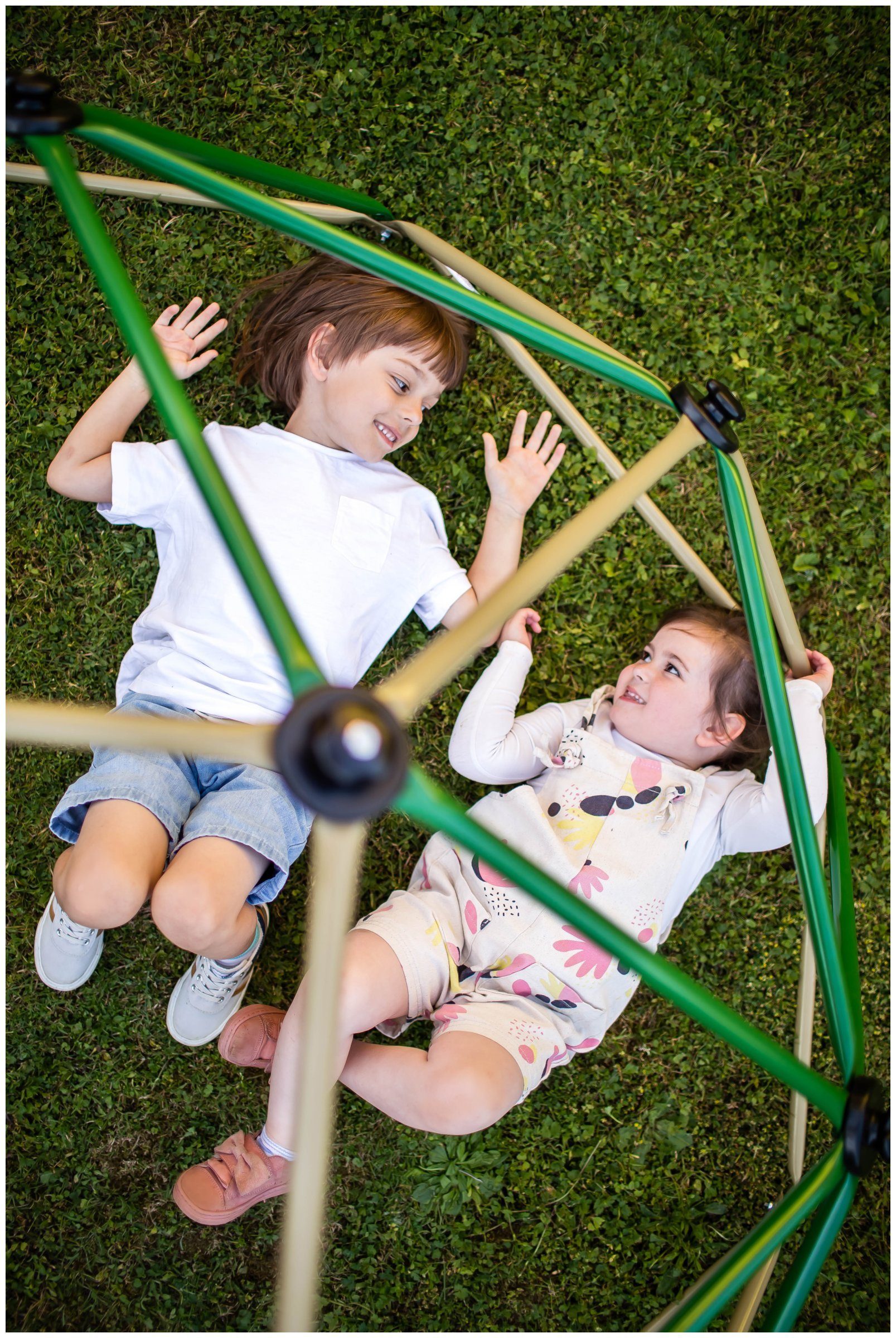 HyperMotion Klettergerüst Kinder-Kletterkuppel XL, Geodom, Garten-Spielplatz, 1,8 m