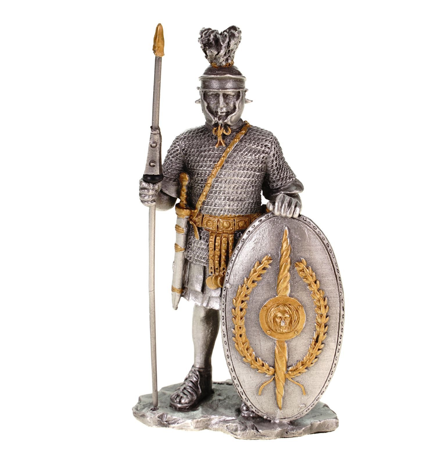 Dekofigur Zinnfigur Römischer Legionär mit Speer hand bemalt by Veronese Rom