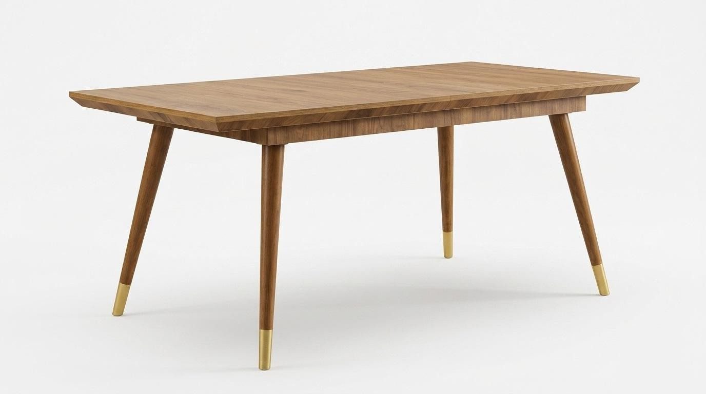 Xlmoebel Esstisch Tisch Stil modern braun rechteckig Wohnzimmer ausklappbar praktisch (1-St., 1-tlg)