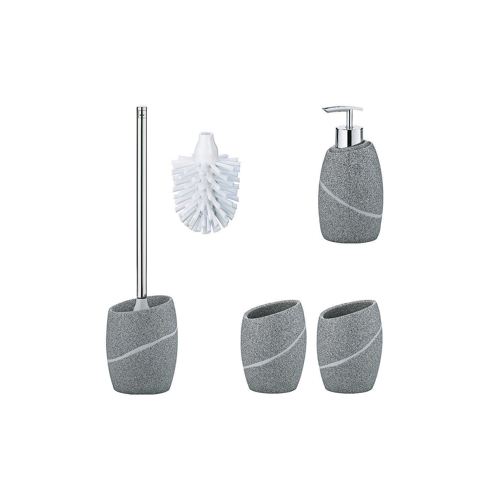 kela Badezimmer-Set Talus, bestehend aus WC-Garnitur, 2x Becher, Seifenspen günstig online kaufen