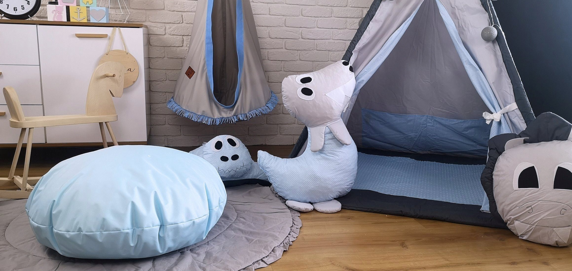 Pamek Nestschaukel Hängecocon mit Sitzkissen Hänhehöhle Kinderschaukel Hängesessel, Sitzkissen 62 cm Durchmesser.