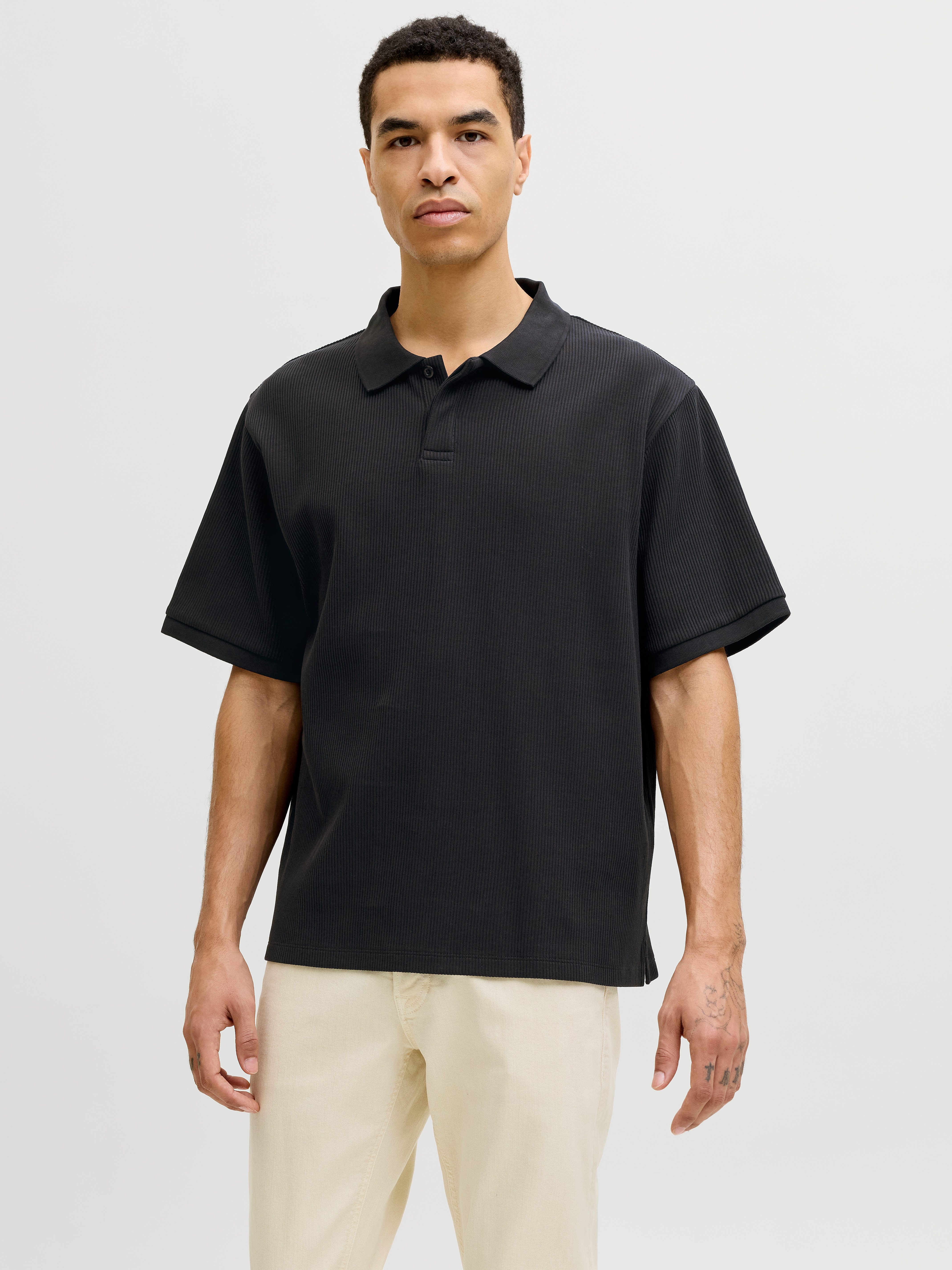 Poloshirt JJEHARRISON STRUCTURE POLO SS LN