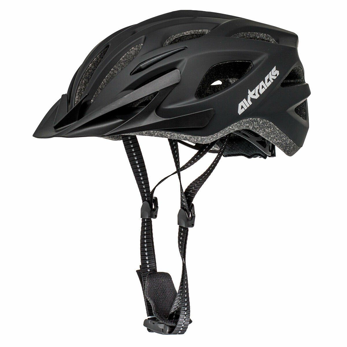 Airtracks Fahrradhelm Fahrradhelm Savage S/M (53-58cm), L/XL (58-63cm) (KJ-201 für Herren und Damen - EPS Körper), + IN MOULD / Neon Weiß Schwarz Matt