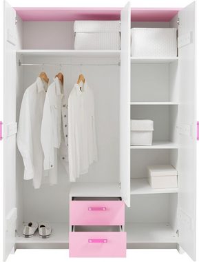 Parisot Jugendzimmer-Set Biotiful, (Set, 4-St., Bett, Nachttisch, Schrank, Kommode), mit Kleiderschrank und Kommode