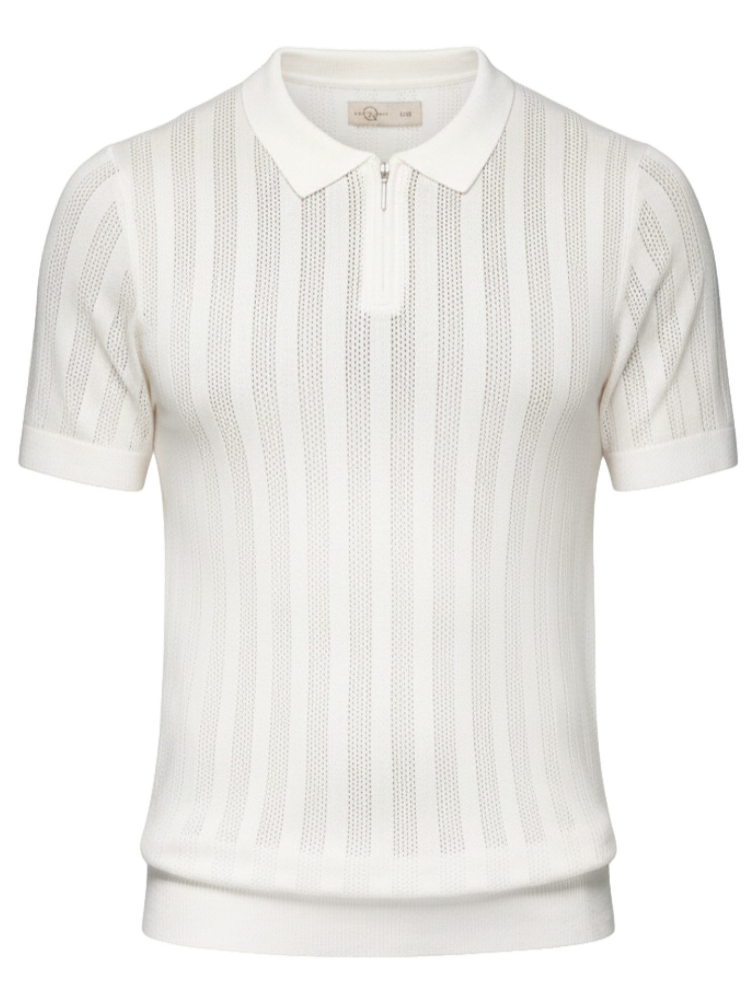OMBRE Poloshirt Luftiges Design Herren-Poloshirt mit Reißverschluss am Halsausschnitt