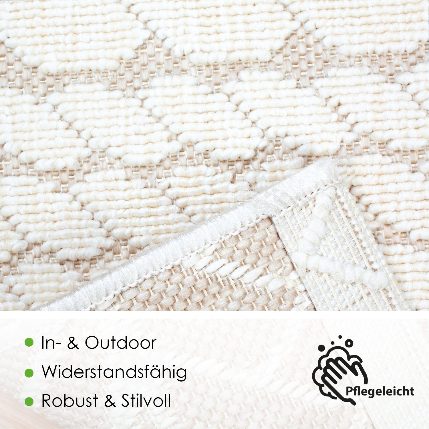 Rikmani Outdoorteppich Outdoor Teppich SAW, FRAME, BRAID