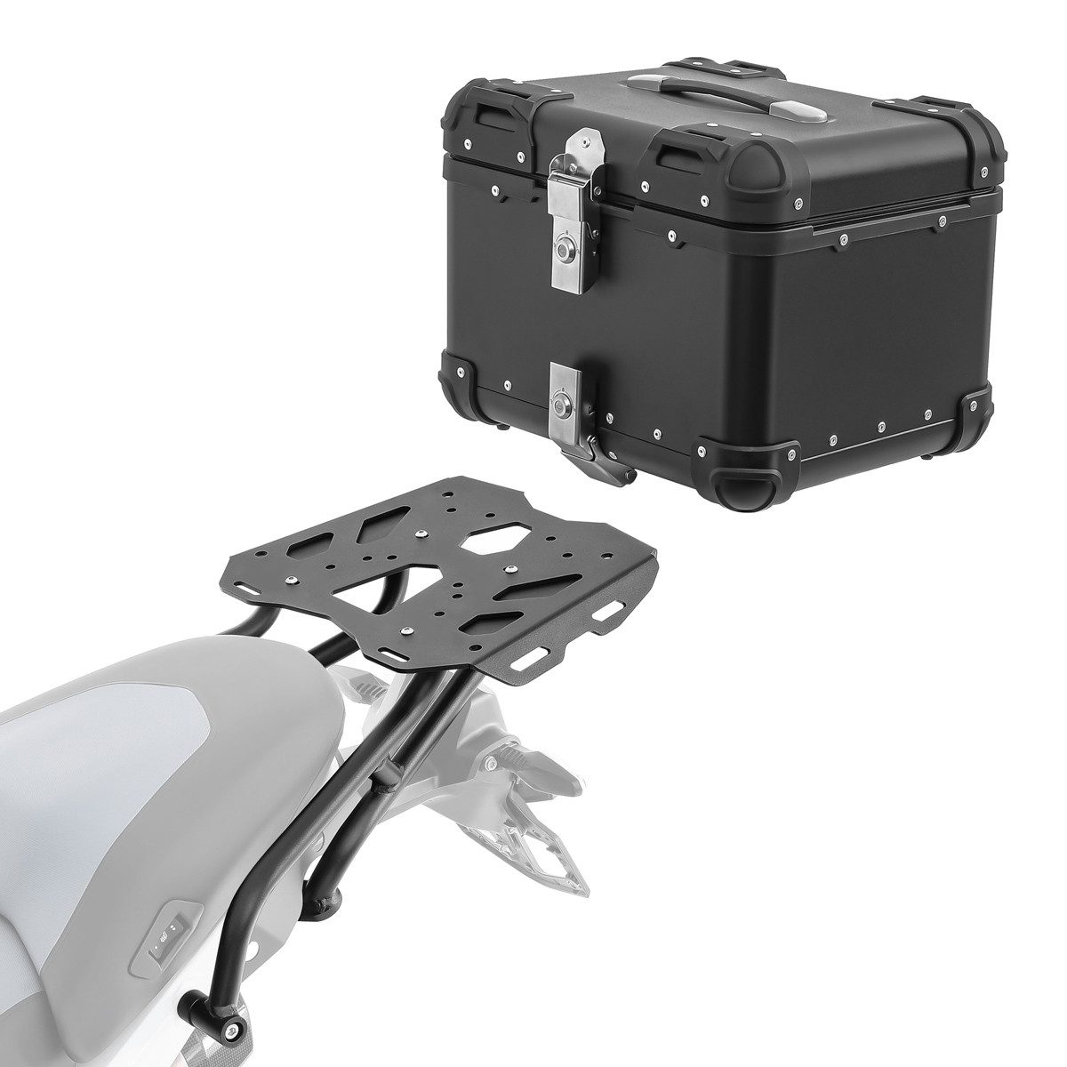Bagtecs Topcase Set Alu Topcase + Gepäckbrücke passend für BMW R 1300 GS 23-26 # XS45