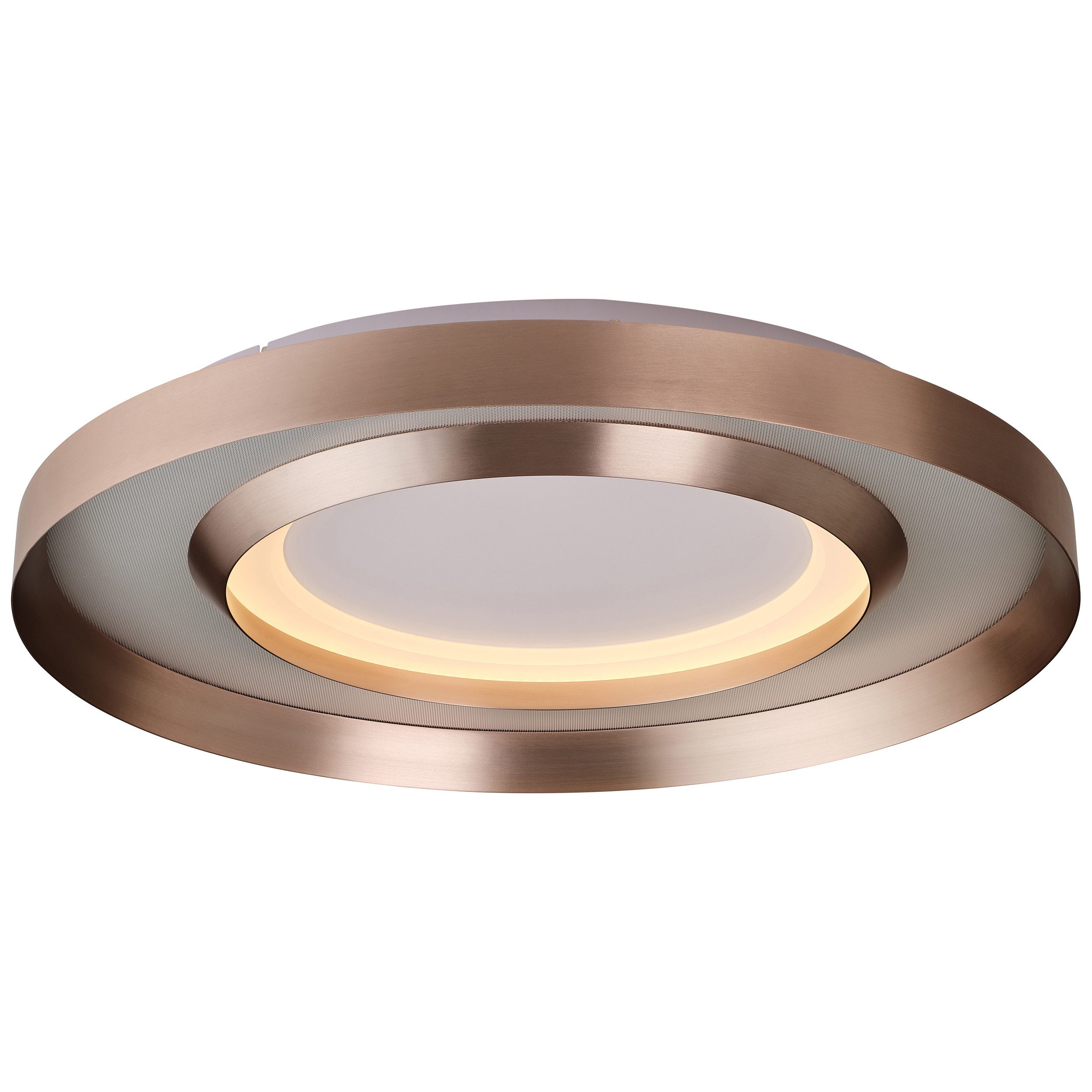 lumiCouture Onix, Memoryfunktion, mehrere Helligkeitsstufen, LED fest integriert, Warmweiß, H. 7,5 cm, 2700 K, Acryl Aluminium, roségold