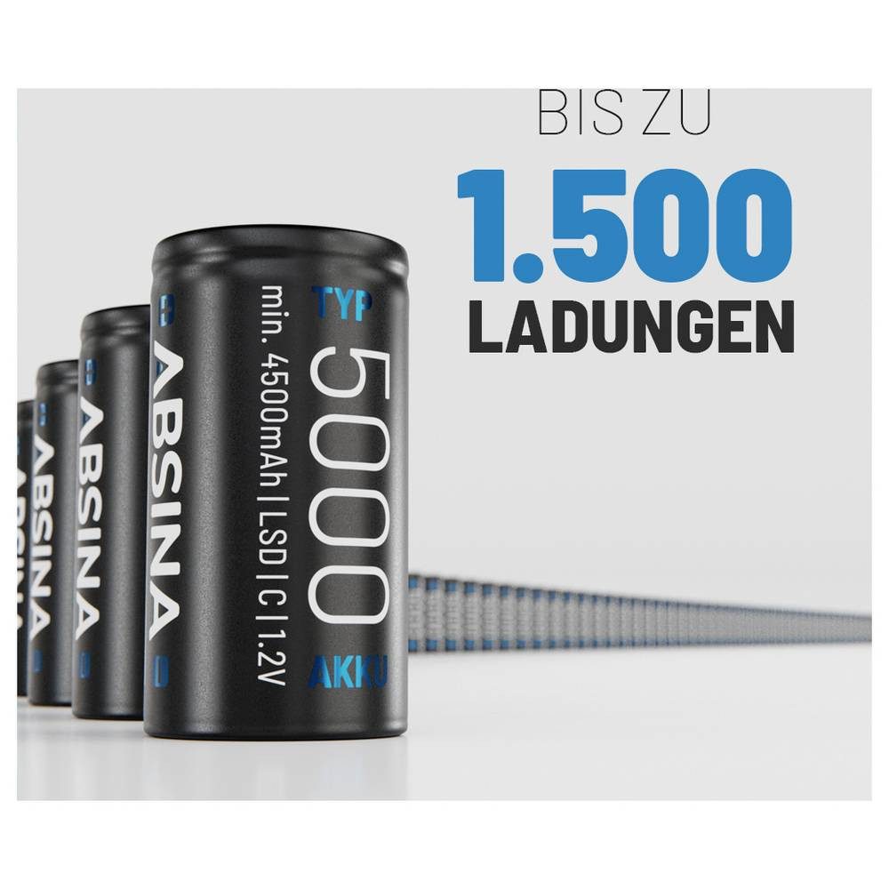 ABSINA Baby (C)-Akku NiMH 4500 1.2 V 4 St. 401031-4 Akku