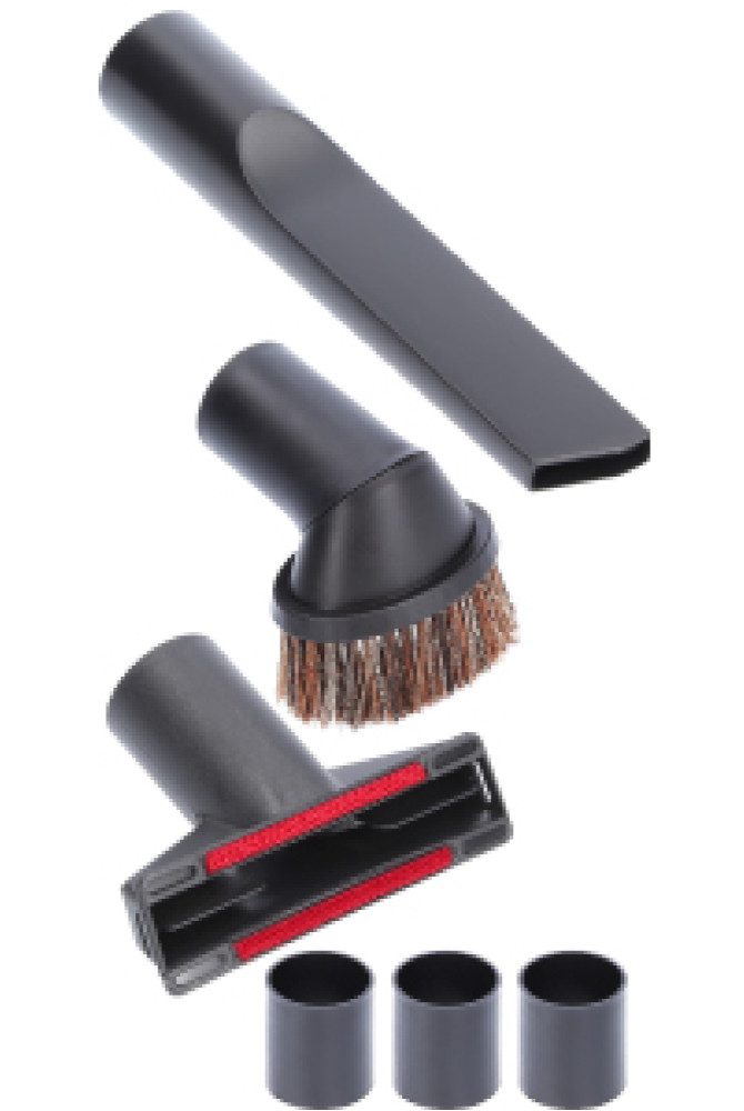 McFilter Staubsaugerdüsen-Set 6-teilig passend für Siemens VSQ5X1230 Q5.0 Extreme Silence Power, (6-tlg), enthält 1x Polsterdüse, 1x Fugendüse, 1x Möbelpinsel, inkl. Adapter