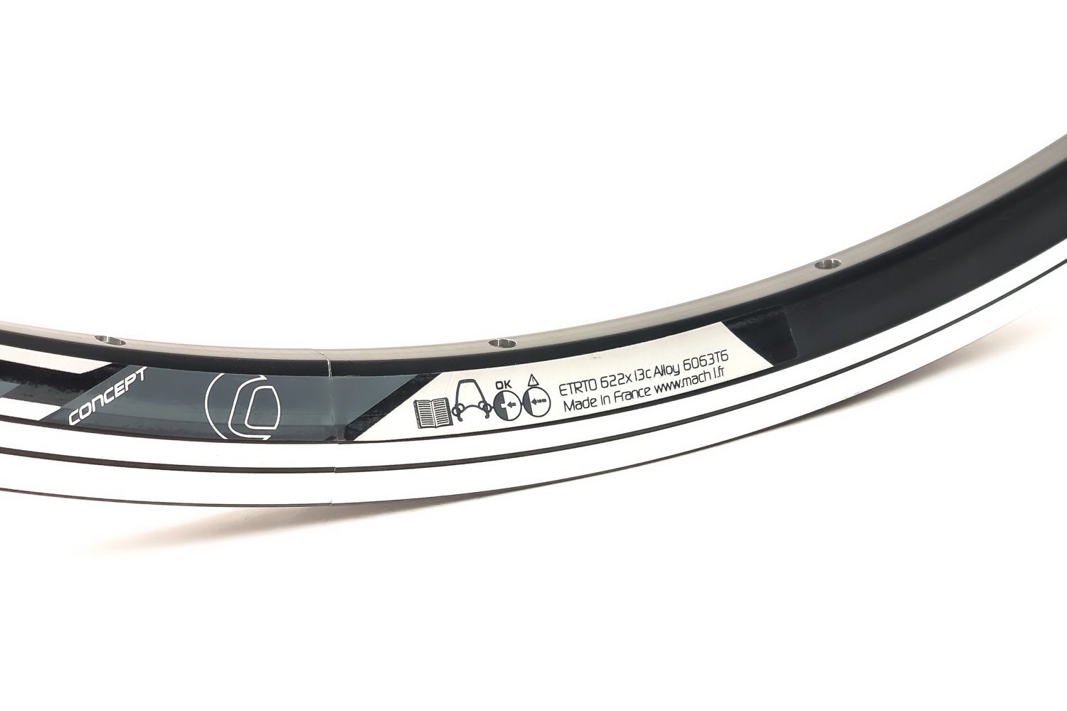 Mach1 Fahrrad-Laufrad MACH1 Concept Alu Rennrad Fixi Felge Felgenring V-Brake 28 LOCH 622-13