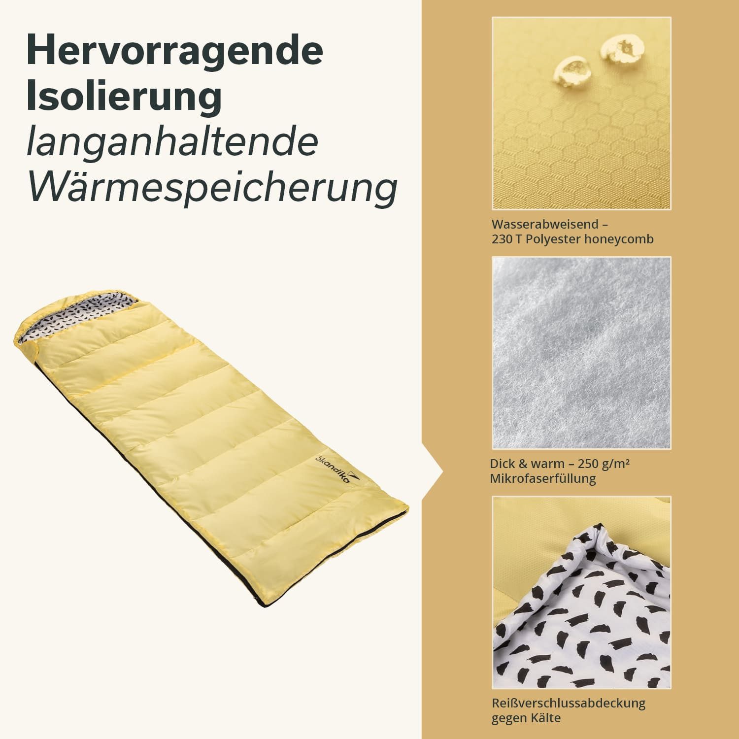 Skandika Deckenschlafsack Iceland, Polycotton, atmungsaktiv, Innentasche günstig online kaufen