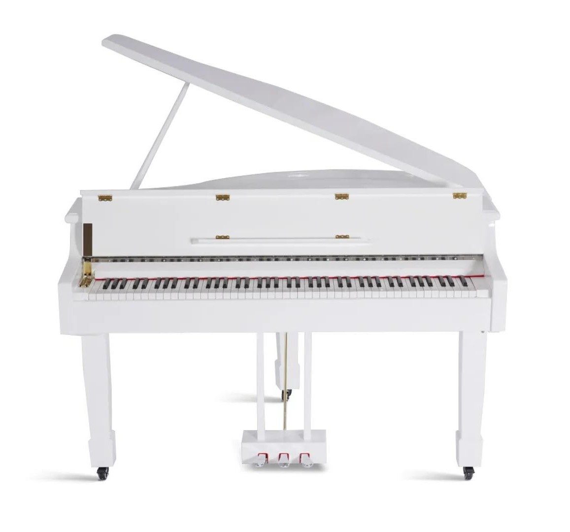 Xlmoebel Flügel Klavier XLMOEBEL Weißes Digitalpiano aus MDF mit Hochglanz-Finish (1-St), Made in Europa
