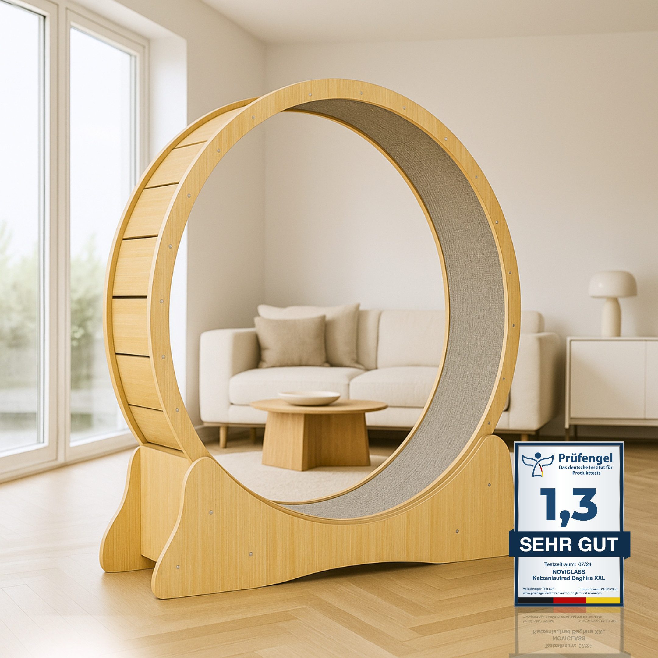 noviclass Tierlaufrad Katzenlaufrad 'Baghira' XXL Groß 120cm Innendurchmesser