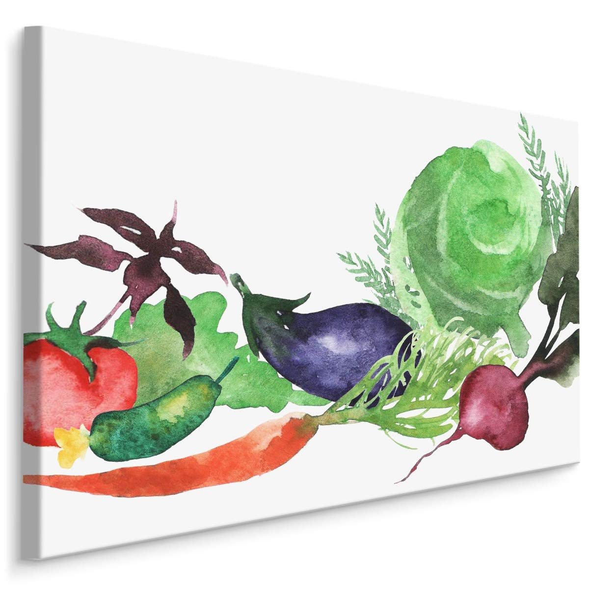 Muralo Leinwandbild Abstrakt – Leinwandbild Wandbild Kunstdruck Wohnzimmer, Abstrakt (1 St), Essen – Gemüse – Tomaten, 70 x 50 cm, aufhängefertig