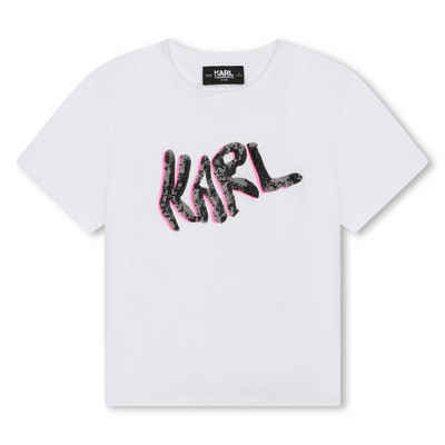 KARL LAGERFELD Print-Shirt KARL LAGERFELD KIDS Mädchen T-Shirt SEASONAL KARL-LOGO