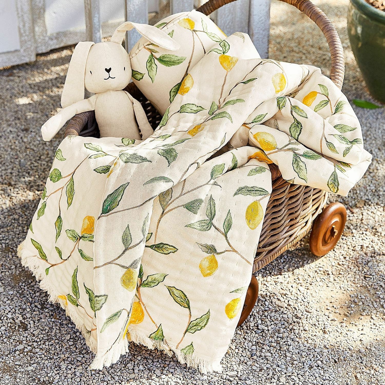 Mirabeau Tagesdecke Plaid Palerina gelb/grün/creme günstig online kaufen