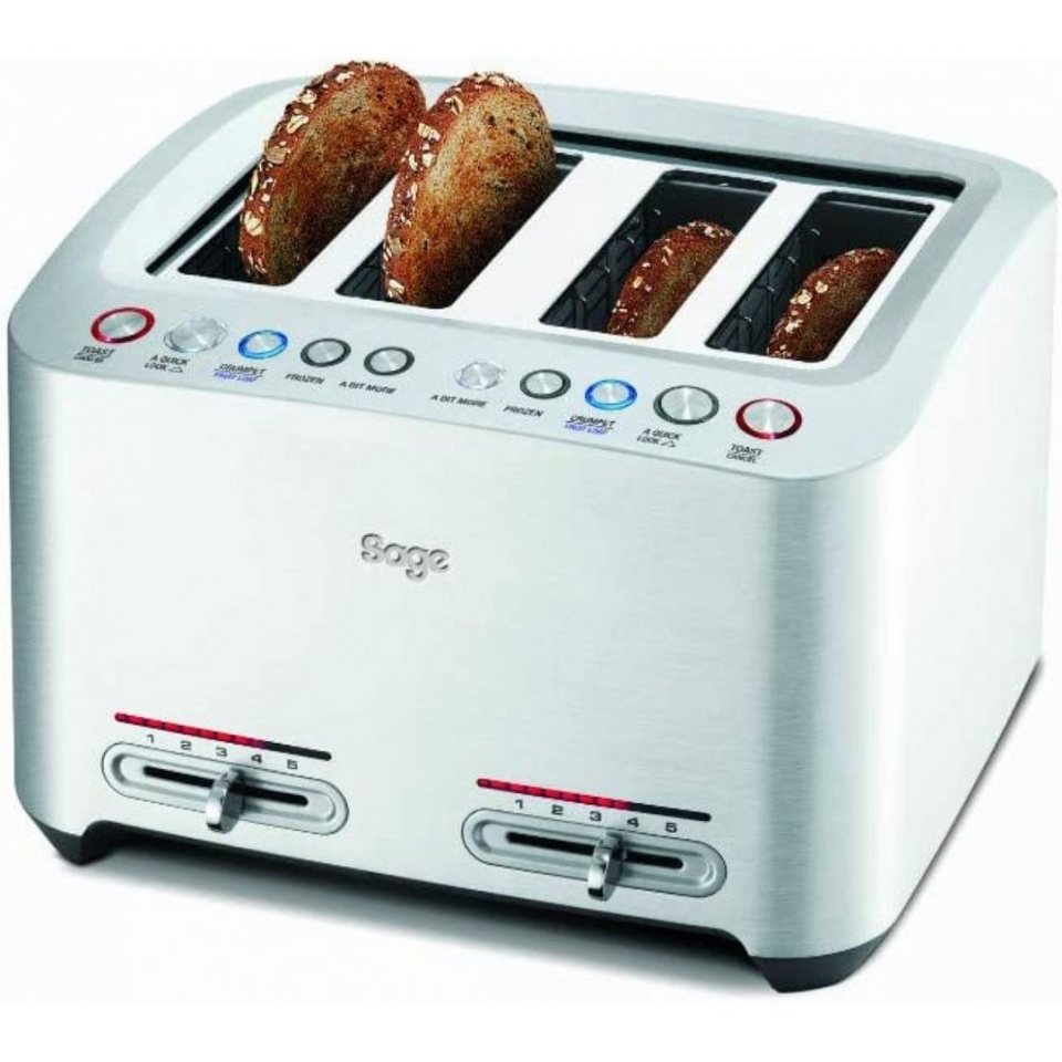Sage Toaster Toaster - Smart Toast - 4 Slice - edelstahl, Extrabreite und  tiefe Röstschächte