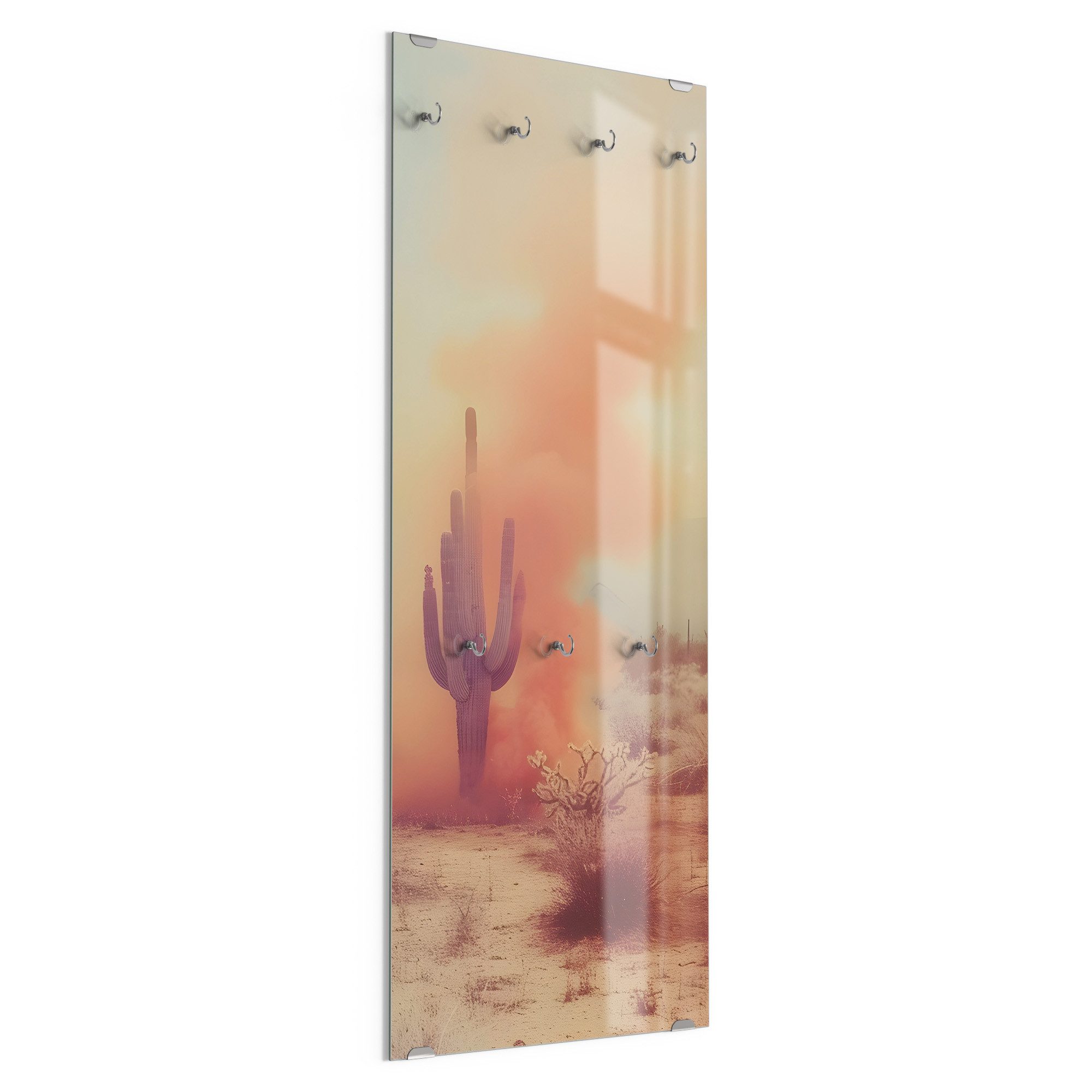DEQORI Kleiderhaken 'Rauchzeichen der Wüste', Glas Garderobe hängend Flur Jackenhalter modern Wandgarderobe Haken