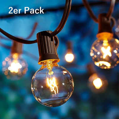 Elegear Lichterkette LED-Lichterkette Außen/Outdoor für Garten, 30-flammig, 30+extra 3 Ersatzbirnen 10,6M IP65