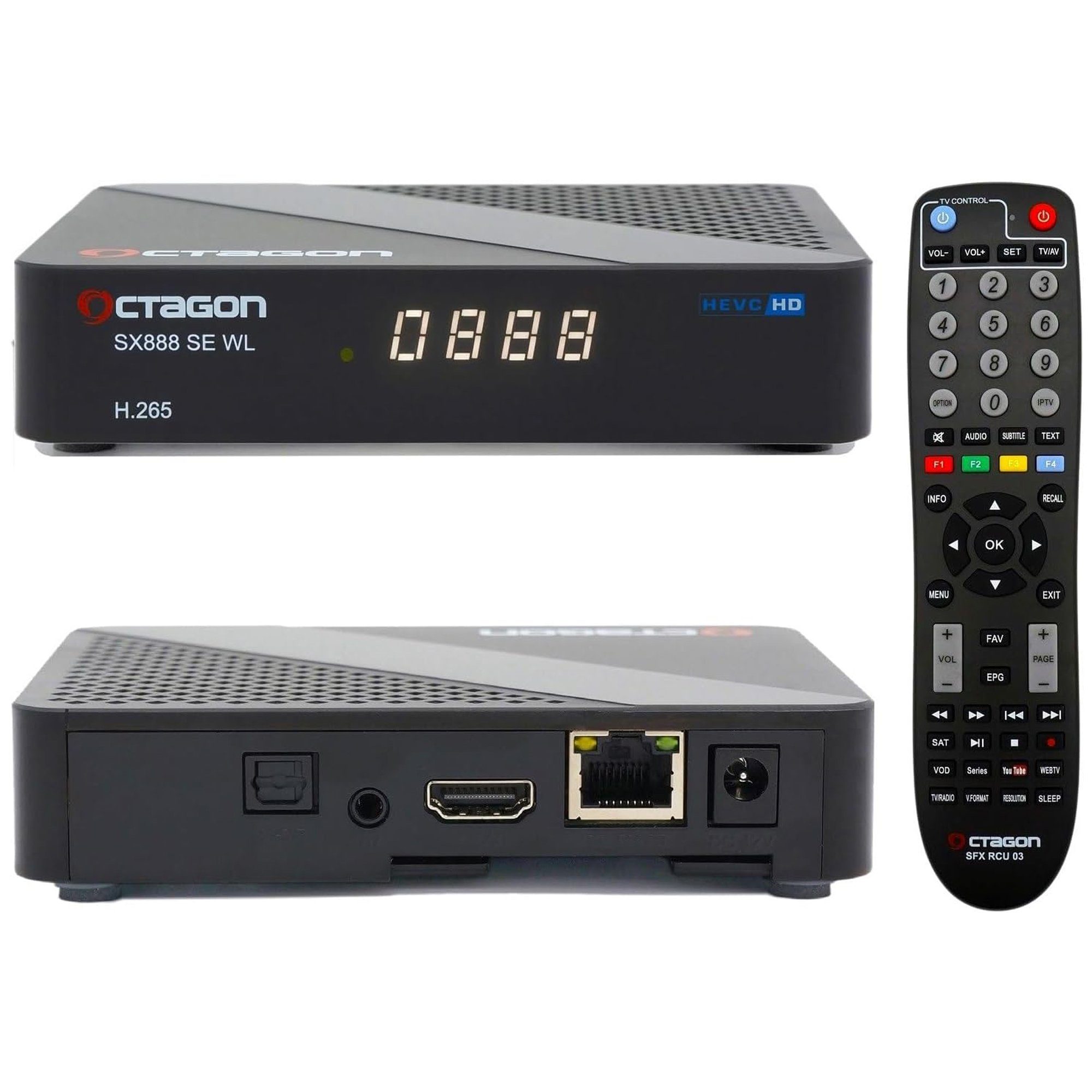 Streaming-Box SX888 SE V2 H.265 WL HD IP HDTV Linux Receiver, Multimedia Player