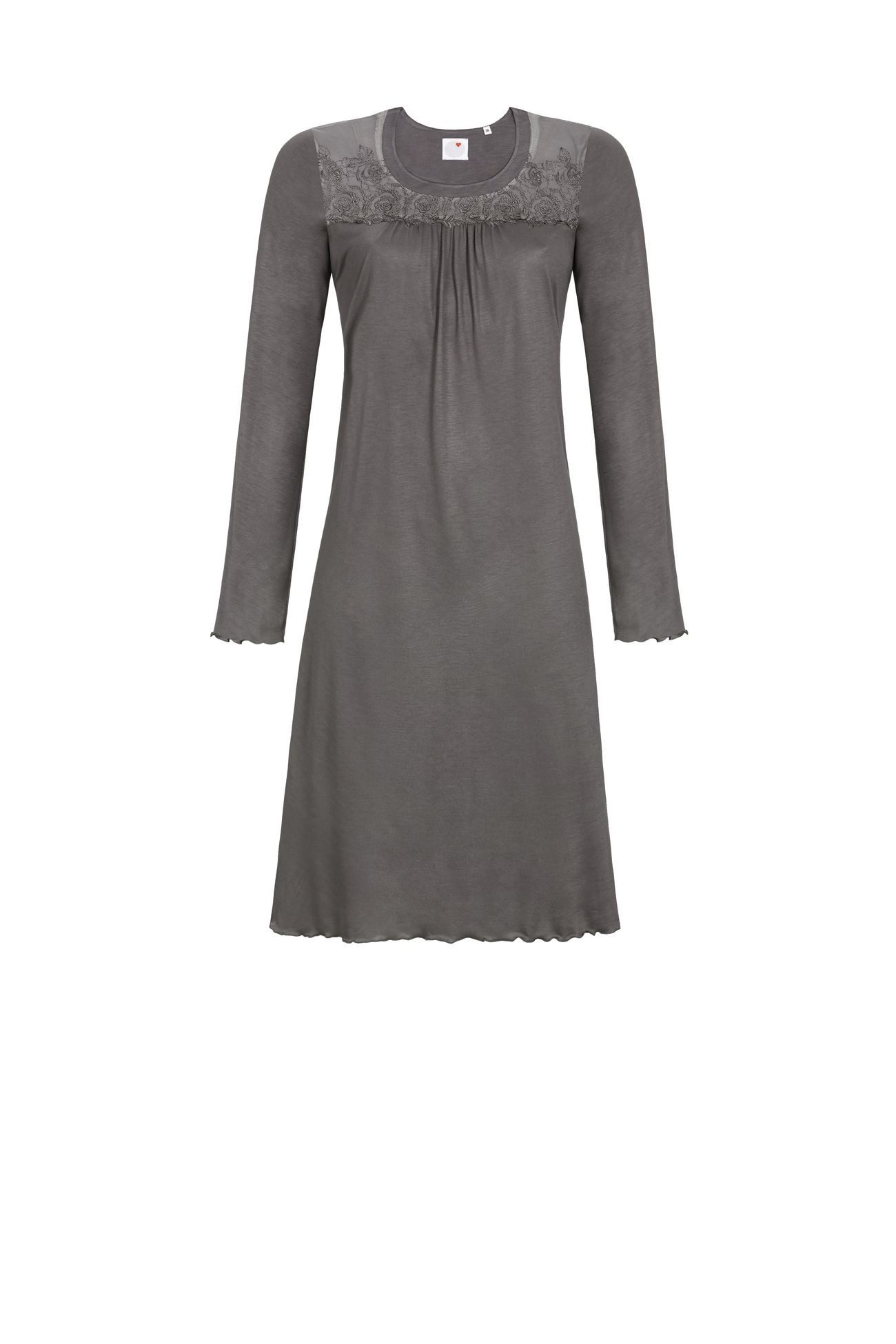 Ringella Nachthemd Ringella Damen Nachthemd Langarm in Taupe Grau (1-tlg)