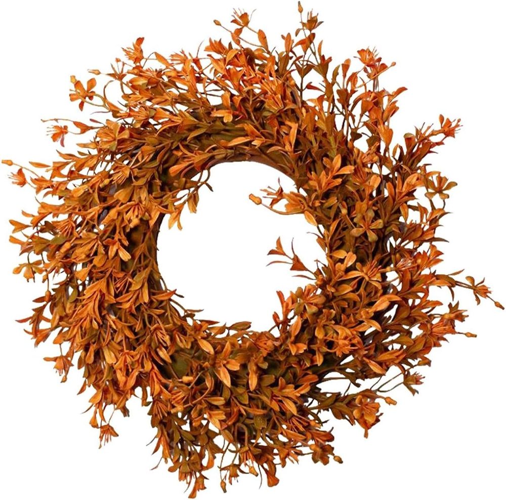 CLTYQ Dekokranz 43 cm Realistischer Herbstkranz, ideal für die Haustür, Außenbereich, Innen- und Außendekorationen, Herbst-Hausschmuck und Halloween
