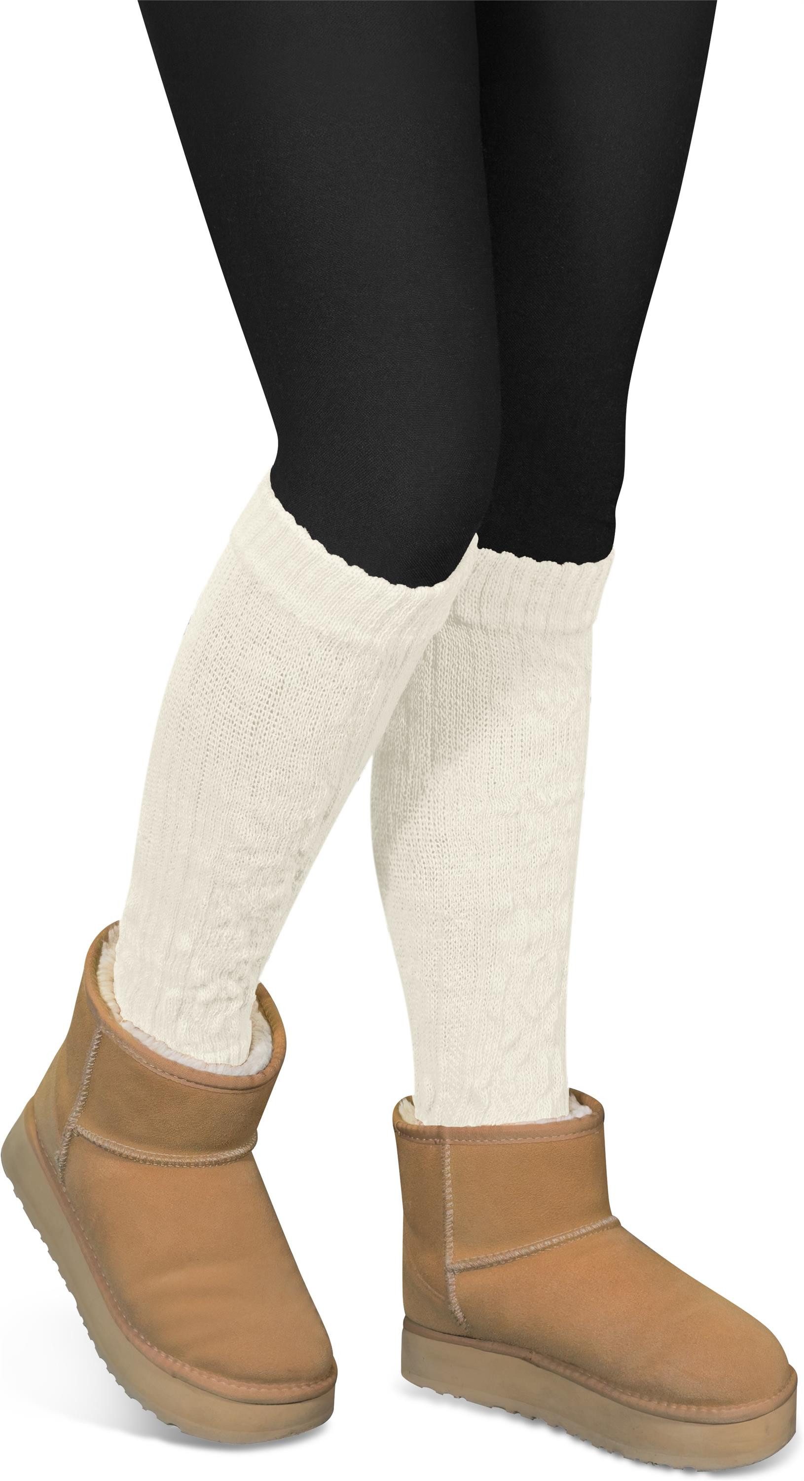 normani Beinstulpen Strickstulpen mit Wolle modische Strickstulpen