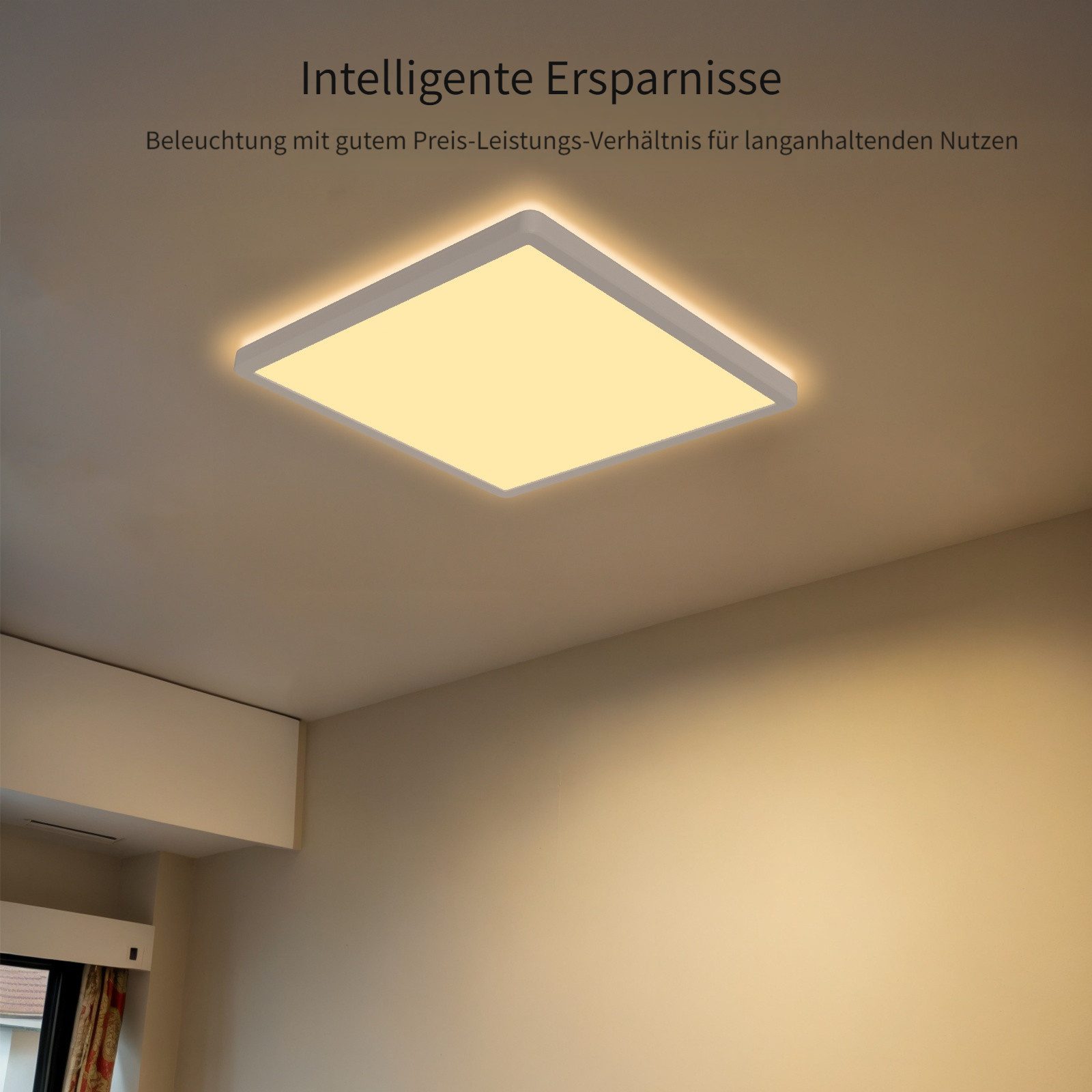 Tukrool LED Deckenleuchte LED Deckenleuchte Quadrat günstig online kaufen