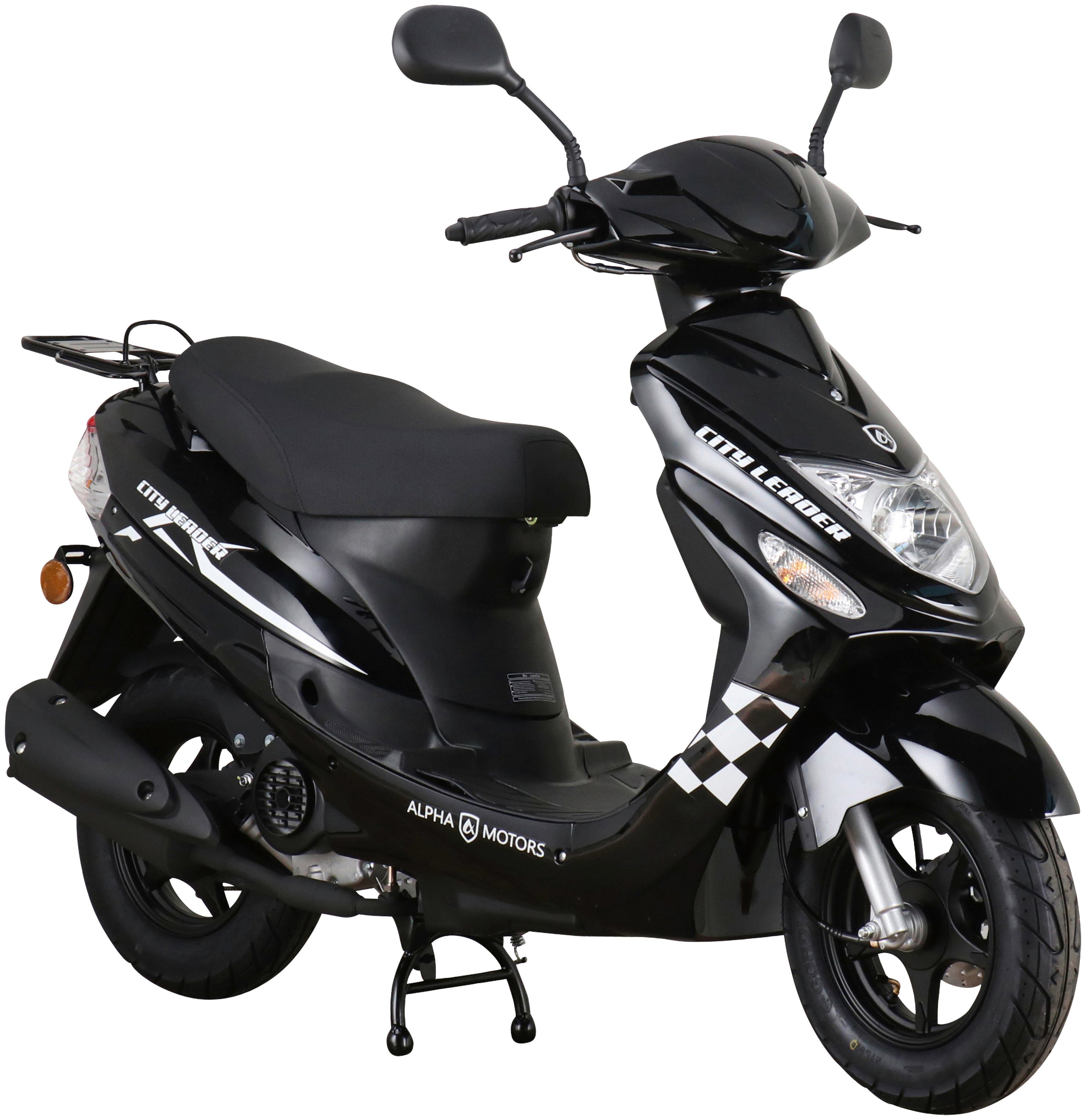 Euro Motors schwarz 50 km/h, Motorroller Alpha 45 CityLeader, ccm, 5