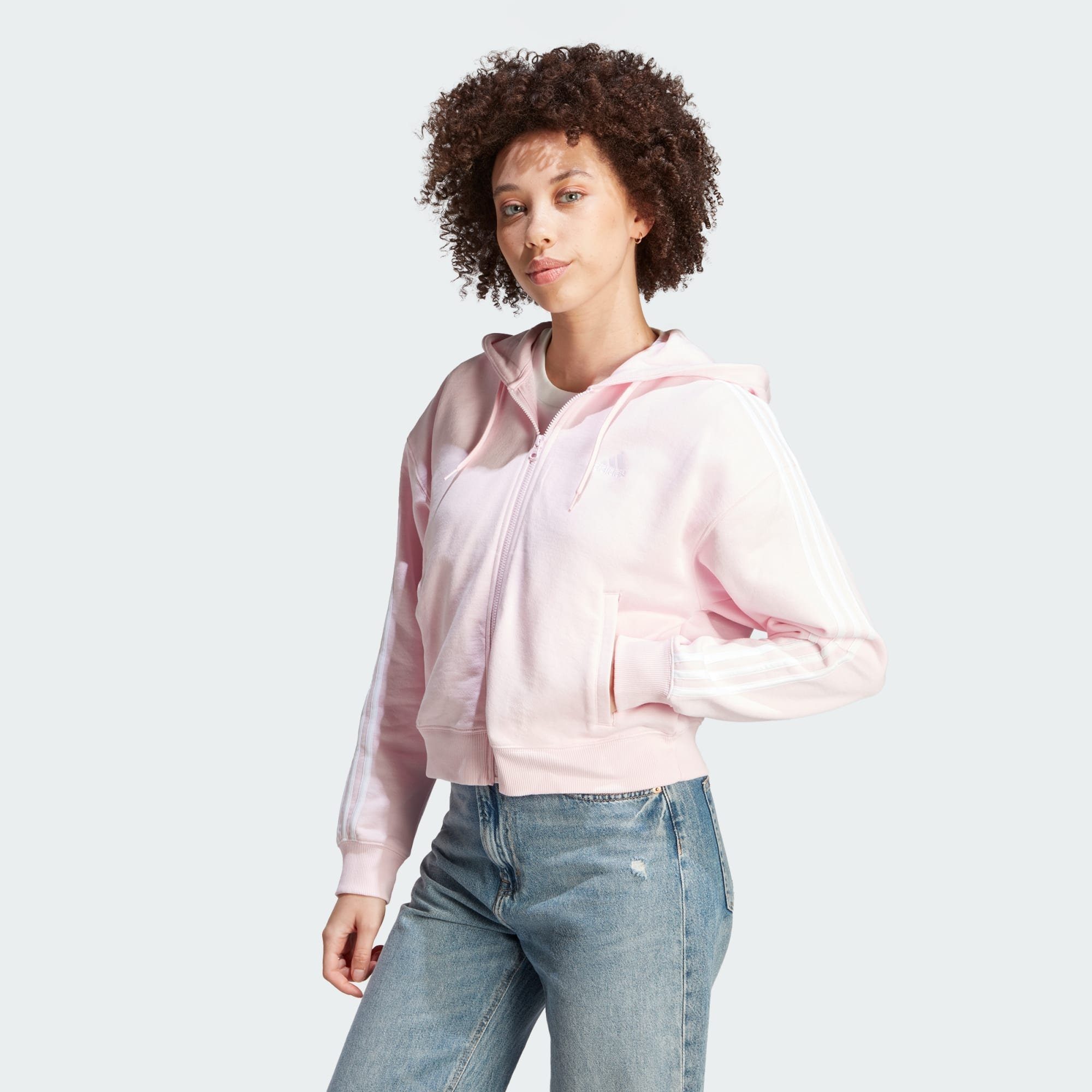 adidas Sportswear Hoodie / Pink Clear White