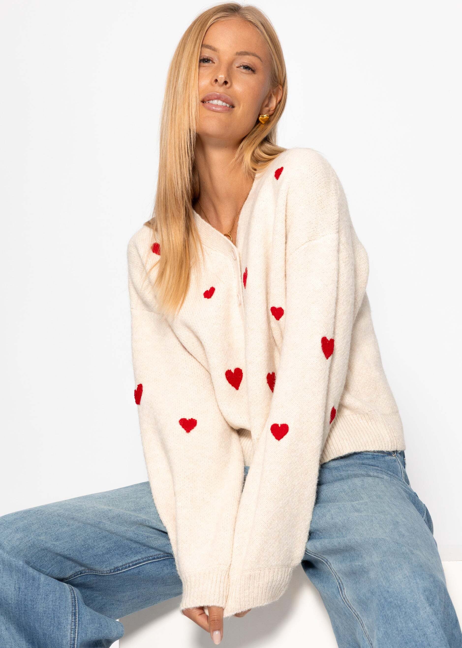 SASSYCLASSY Cardigan Weicher Strickcardigan mit Zierknöpfen günstig online kaufen