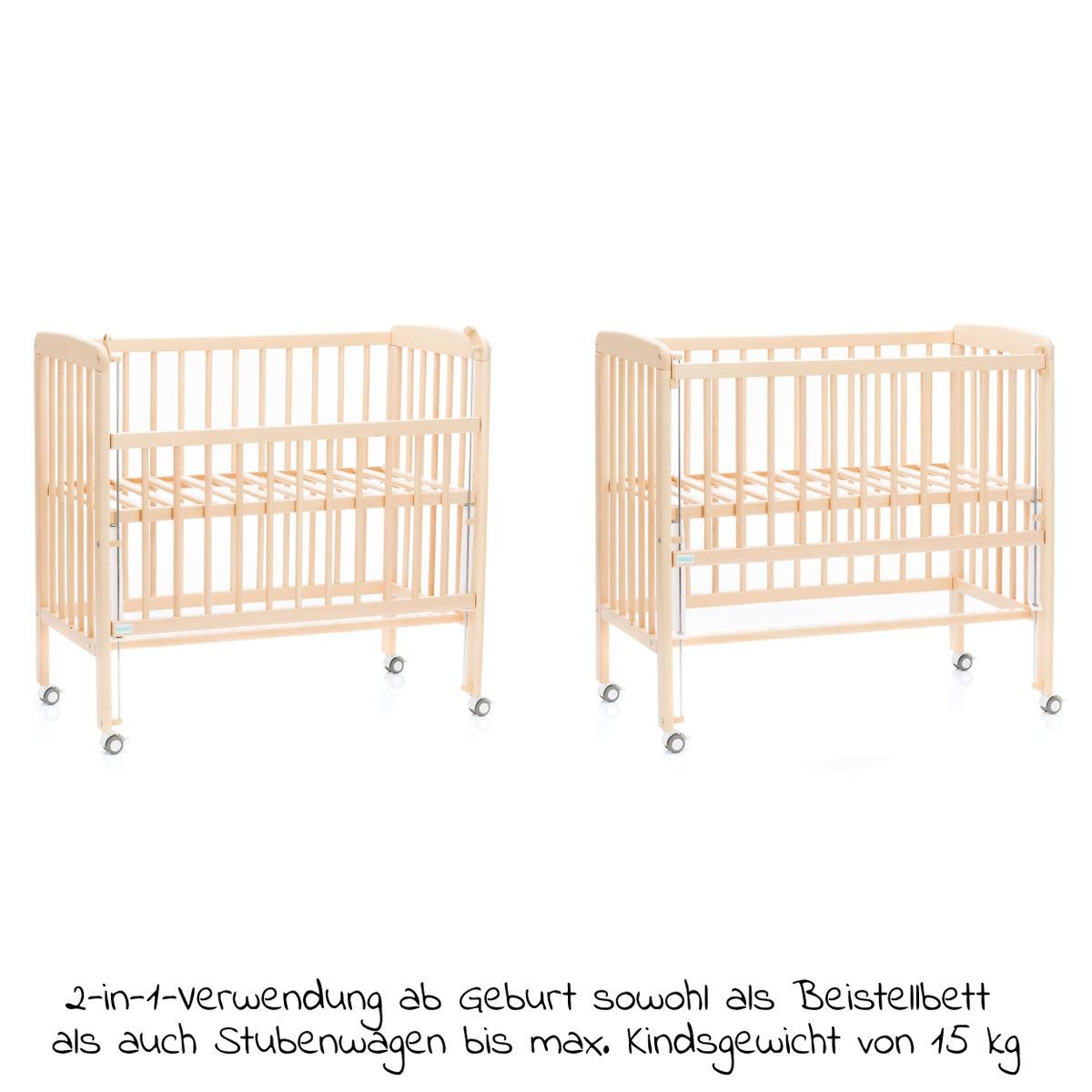Fillikid Beistellbett Nino - Natur, Stubenwagen günstig online kaufen