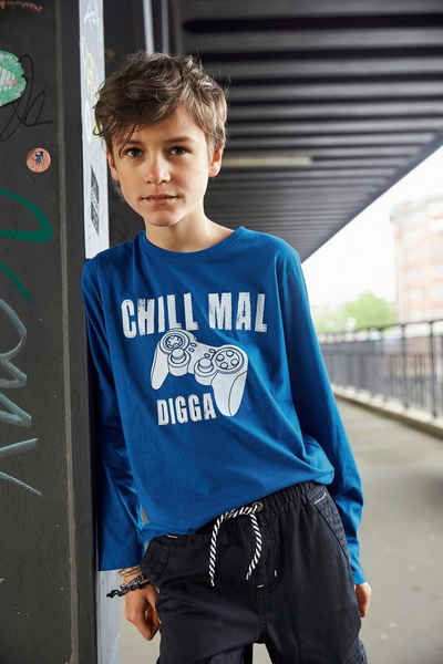 KIDSWORLD Langarmshirt CHILL MAL..., Spruch