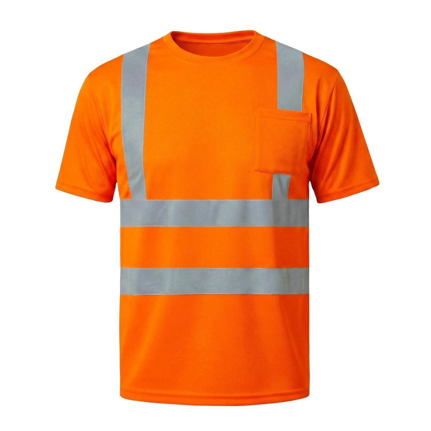 Warnweste Warnschutz T-Shirt Orange L