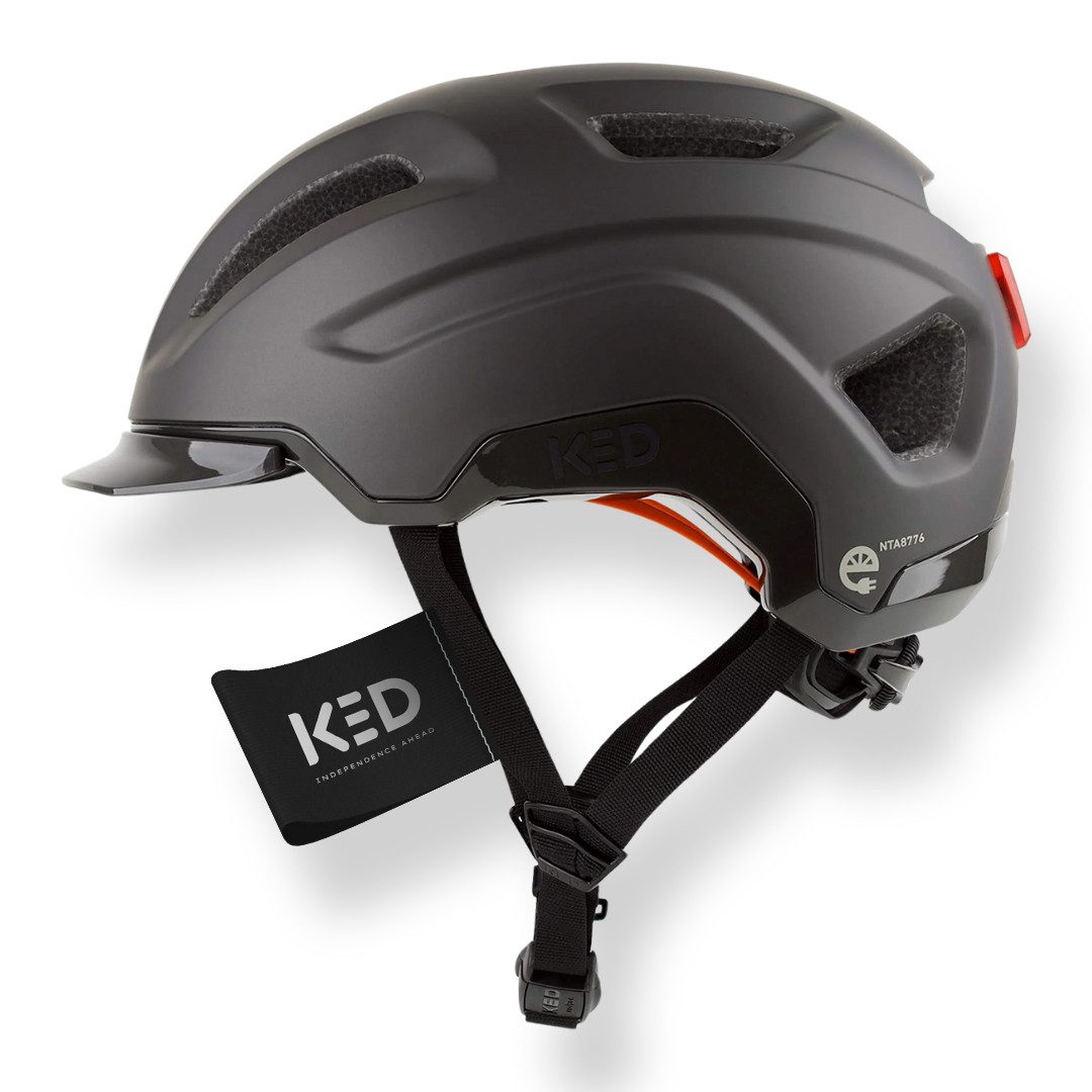 KED Fahrradhelm Pedalon E-Bike Helm, mit LED-Rücklicht und Maxshell-Technologie