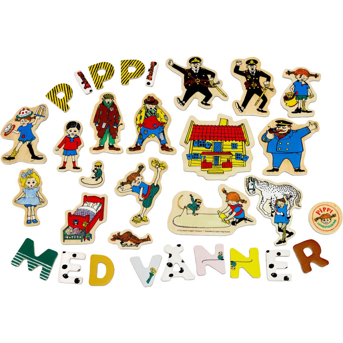 Pippi Langstrumpf Universal Unisex Kinder Magnetspielbausteine, (72 St)