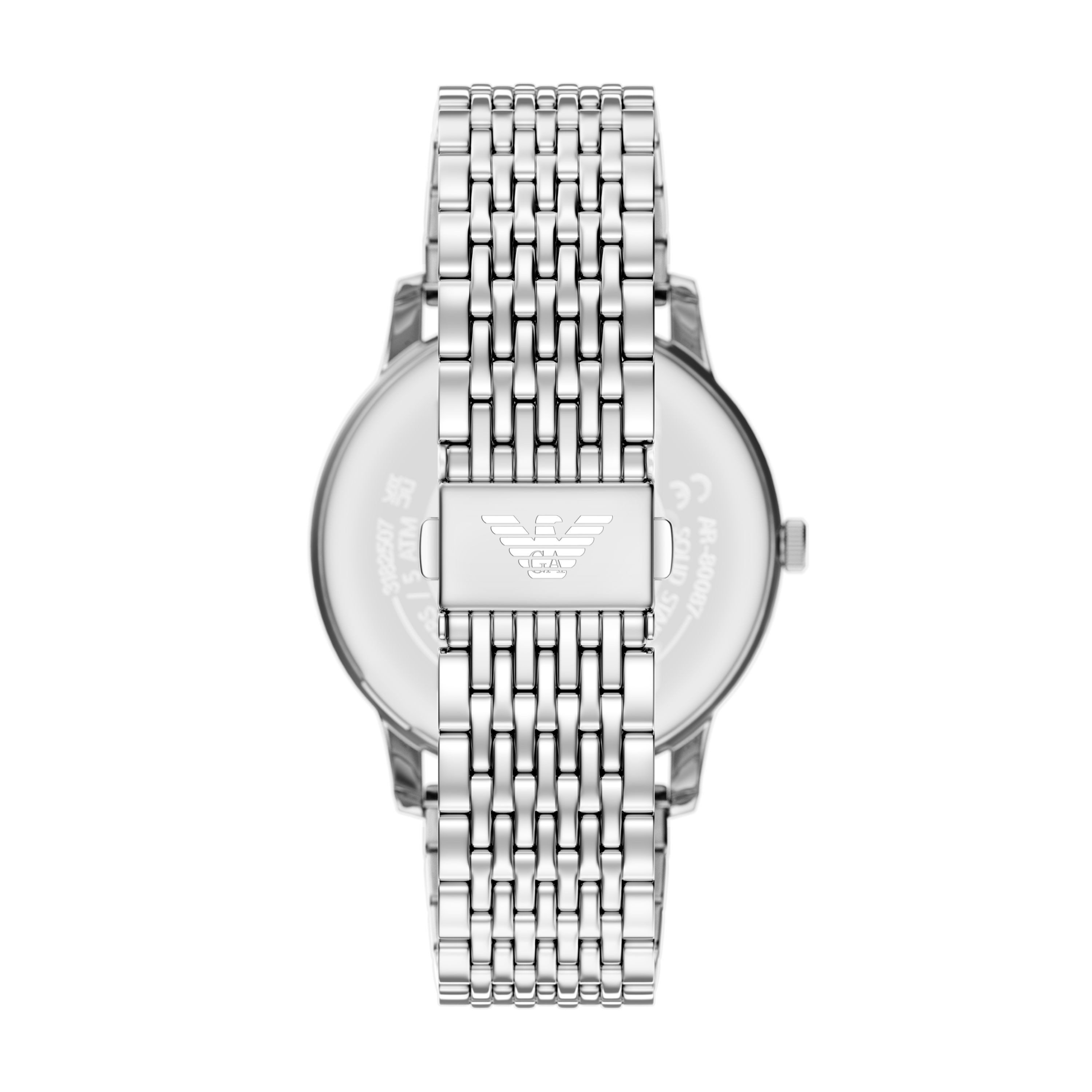 Emporio Armani Quarzuhr AR80087SET, (Set, 2-tlg., mit Armband), Armbanduhr, Herrenuhr, Edelstahlarmband, Ideal auch als Geschenk