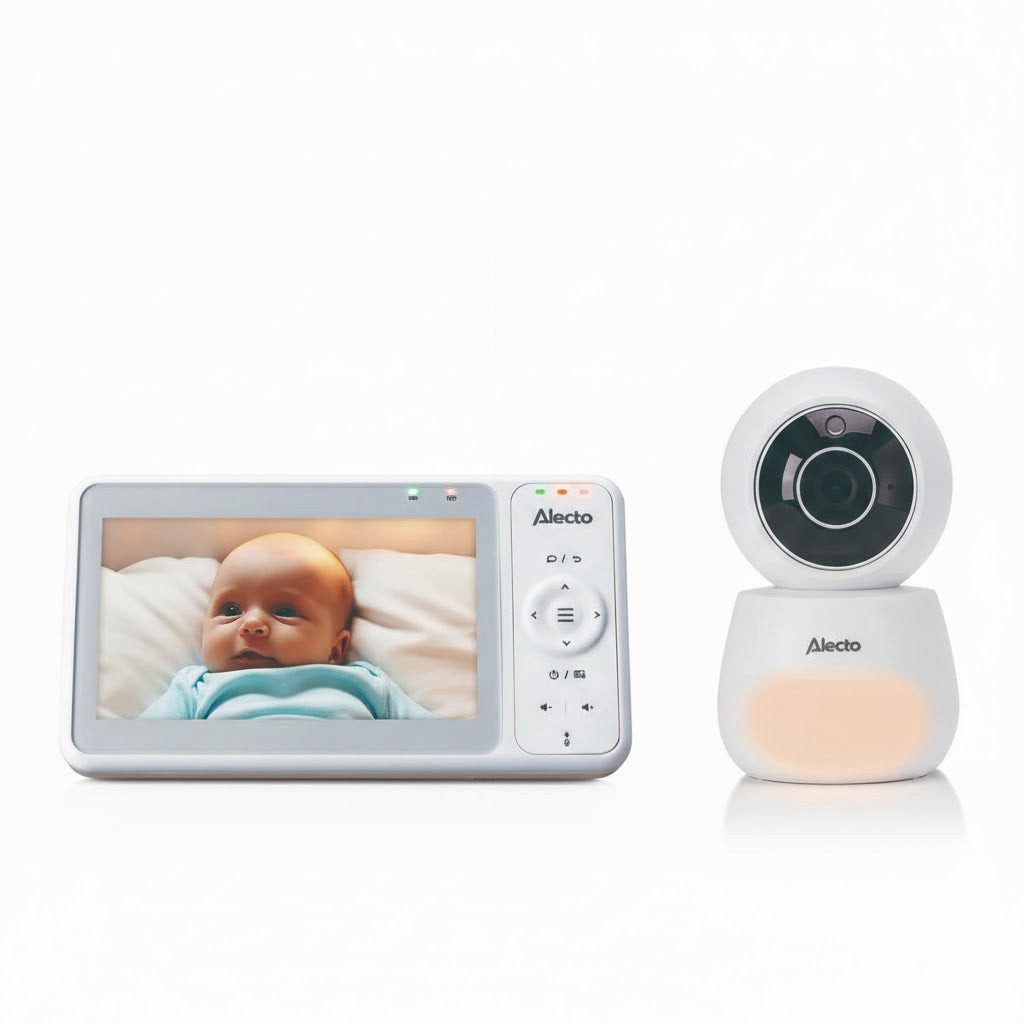 Alecto Video-Babyphone DVM2060, 1-tlg., HD-Kamera, automatische Nachtsicht, Zwei-Wege-Kommunikation
