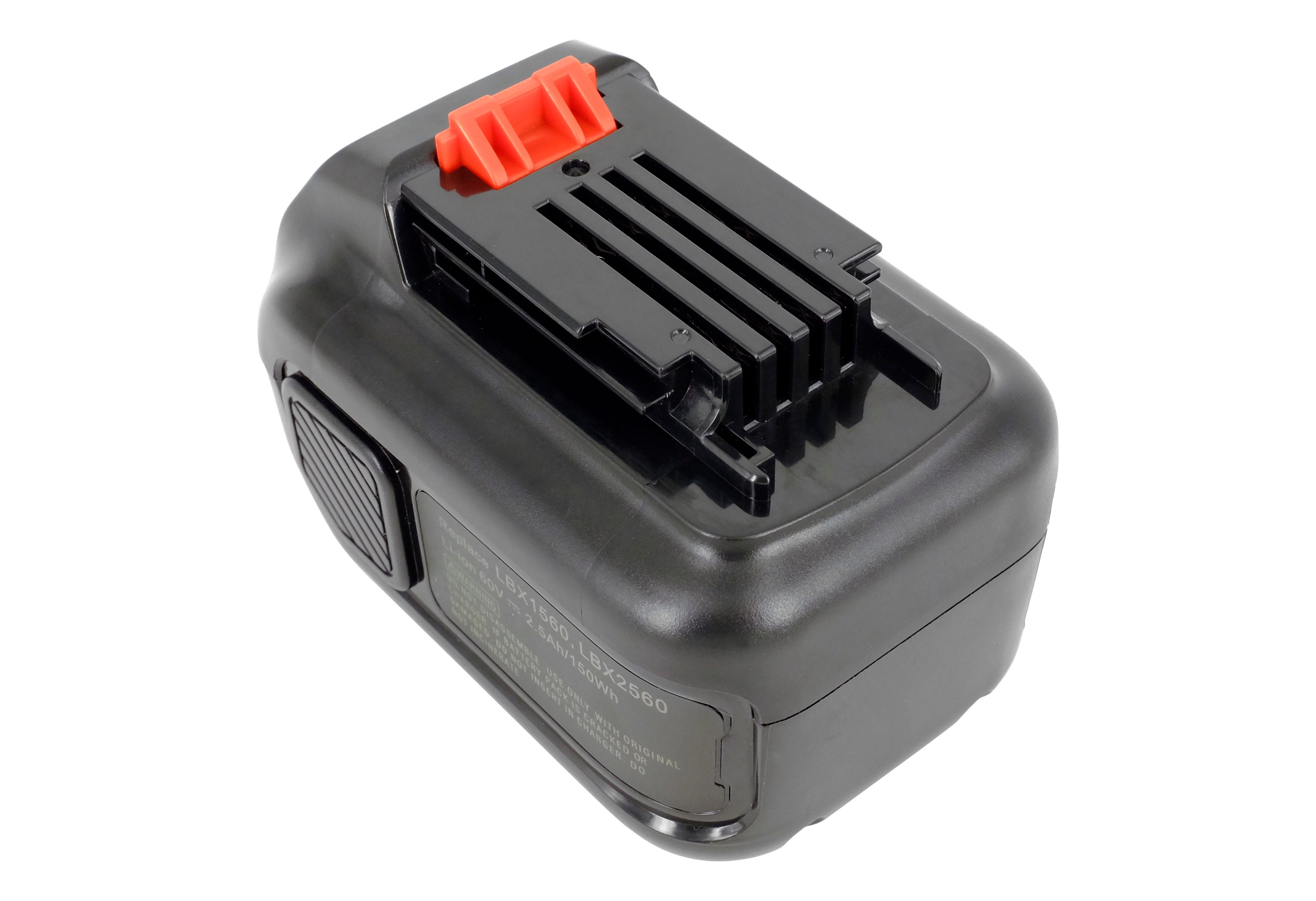 PowerSmart LBX1560 LBX2560 Akku für BLACK & DECKER LBX1560, LBX2560, CM2060C, DCST970X1, GWC54PC, LHT360, LST560, LSW60, 60V MAX Blower,60V MAX trimmer,60V MAX POWERSWAP 20 Cordless Mower Lithium-ion (Li-ion) 2500 mAh (60 V)