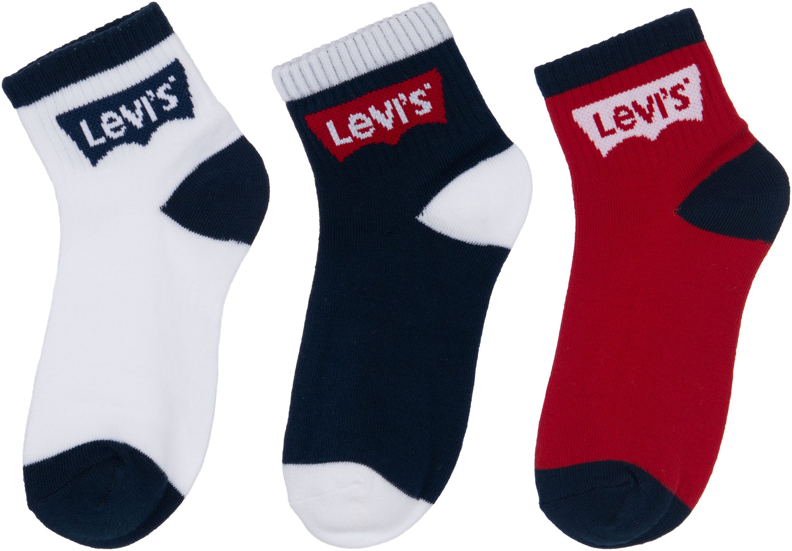 Levi's® Kids Socken BATWING MID CUT3PK (Packung, 3-Paar) im 3er-Pack