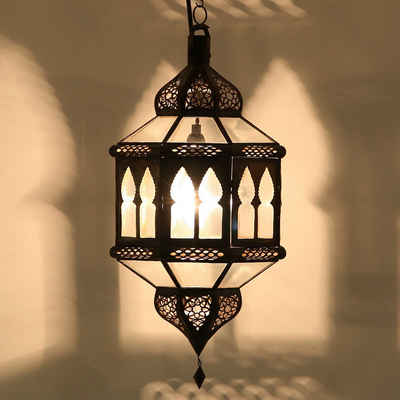 Casa Moro Hängeleuchte Orientalische Lampe Trombia Biban Transparent, ohne Leuchtmittel, Kunsthandwerk aus Marokko